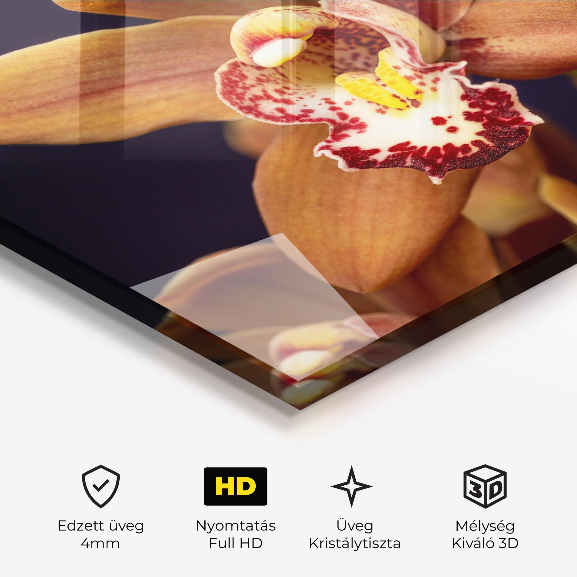 Üvegkép Dirty Orange Orchid mockup 3