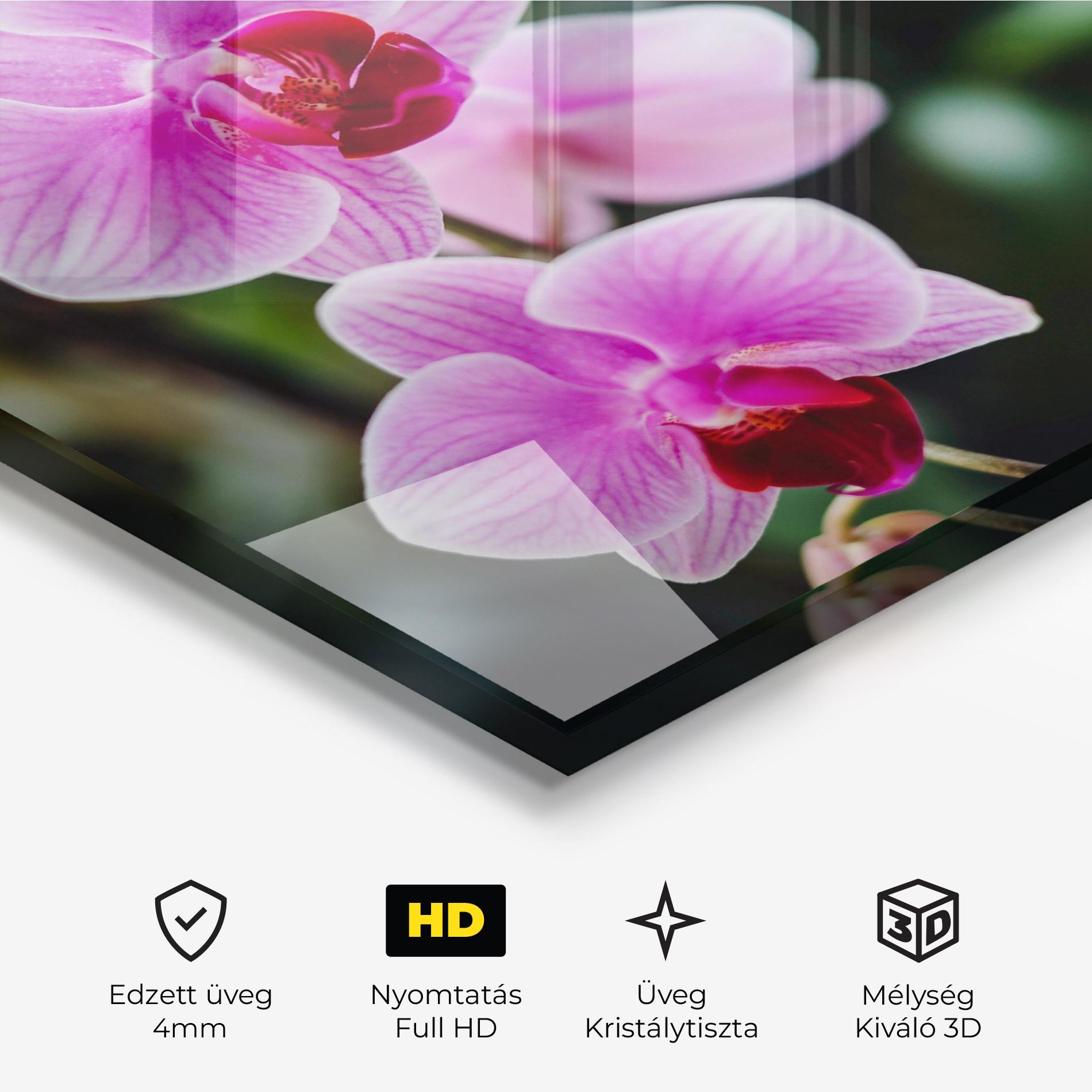 Üvegkép Garden Purple Orchids mockup 3