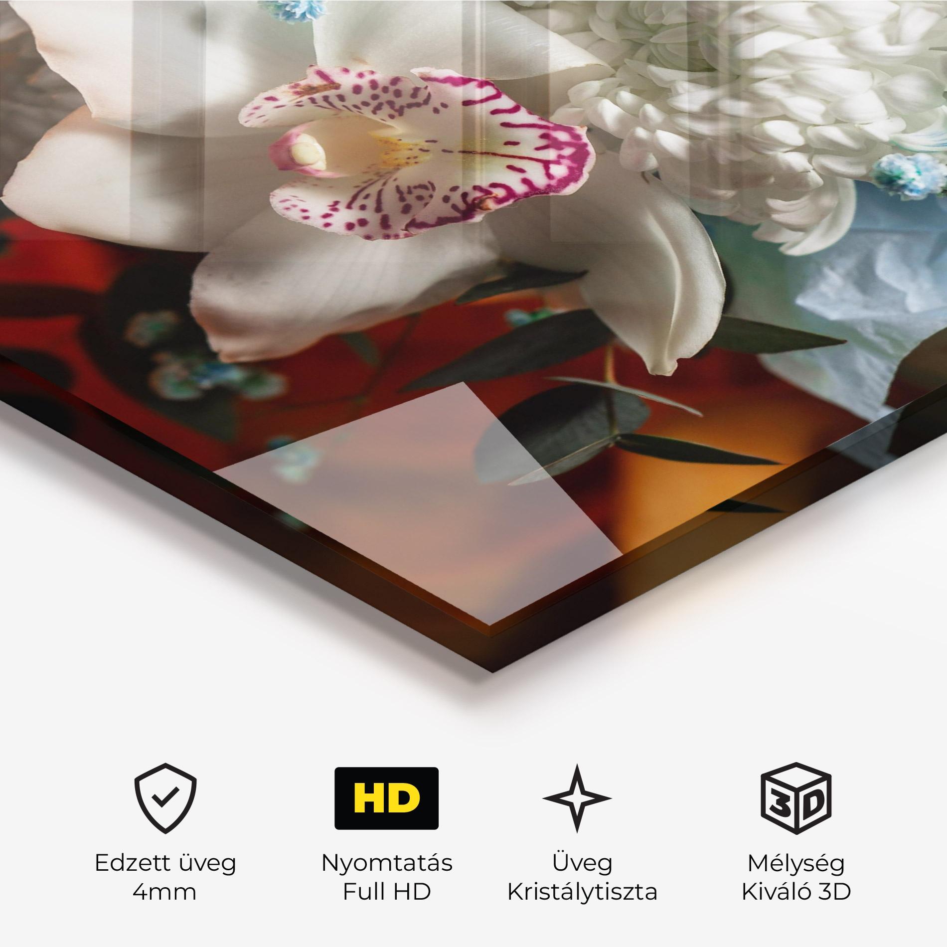 Üvegkép Orchid In Vase mockup 3