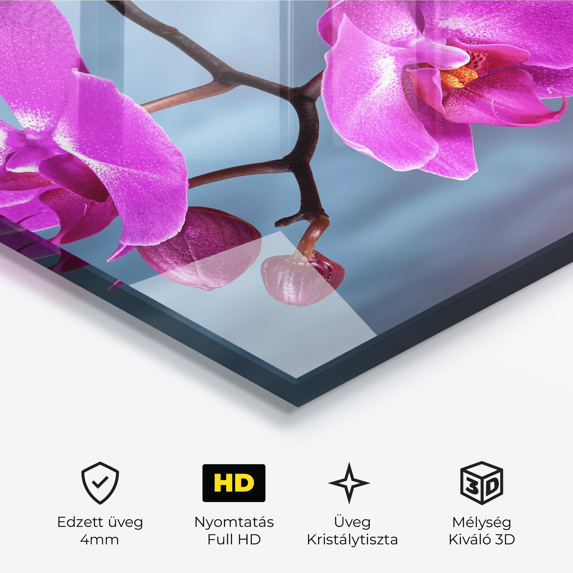 Üvegkép Sky Purple Orchid mockup 3