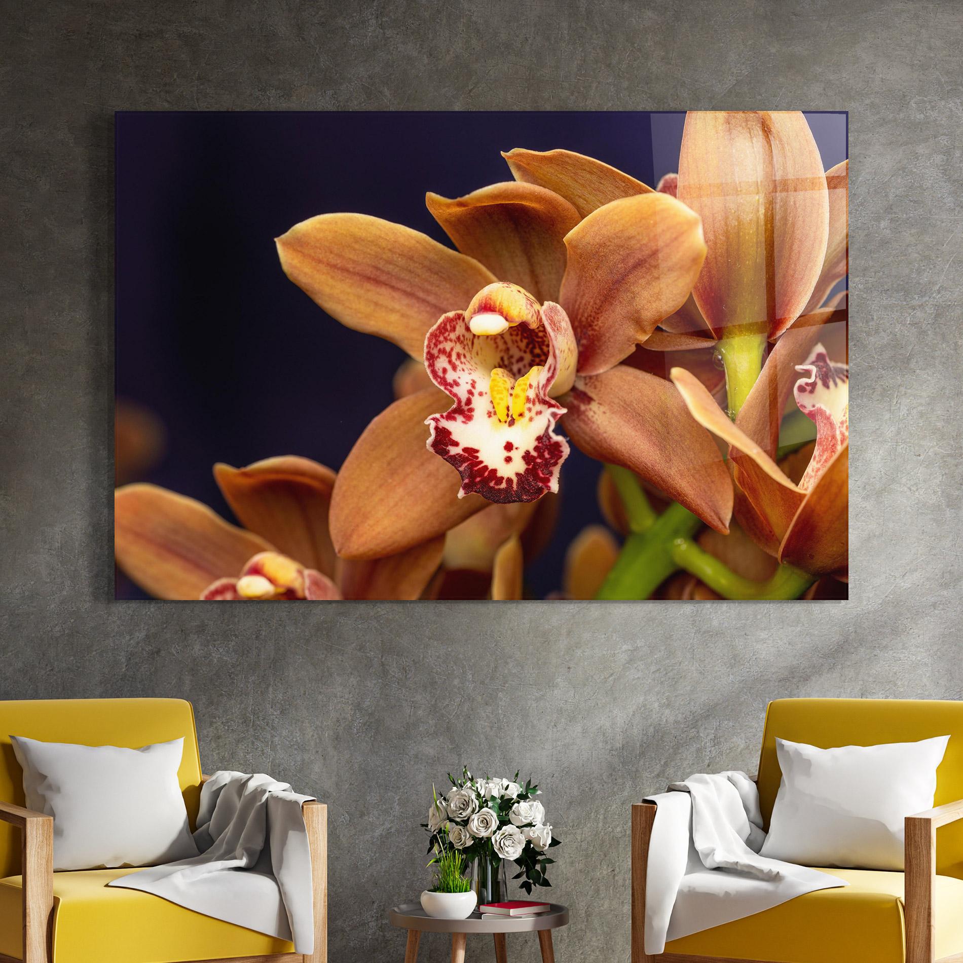 Üvegkép Dirty Orange Orchid mockup 4