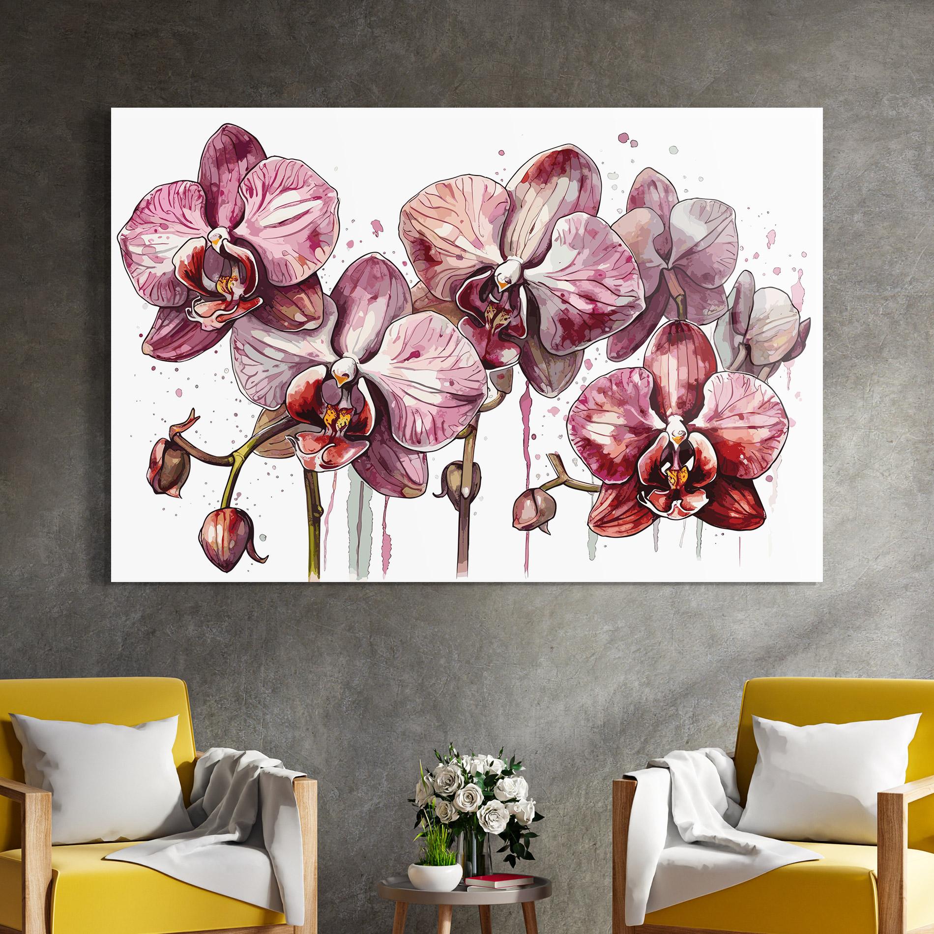 Üvegkép Orchid Art mockup 4