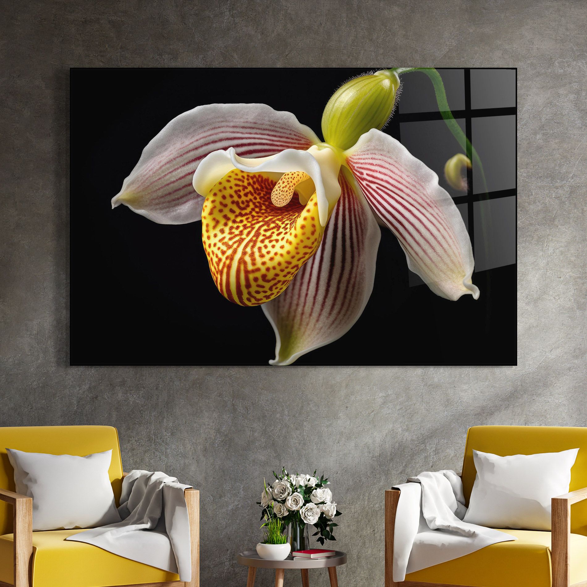 Orchid On Black mockup 4