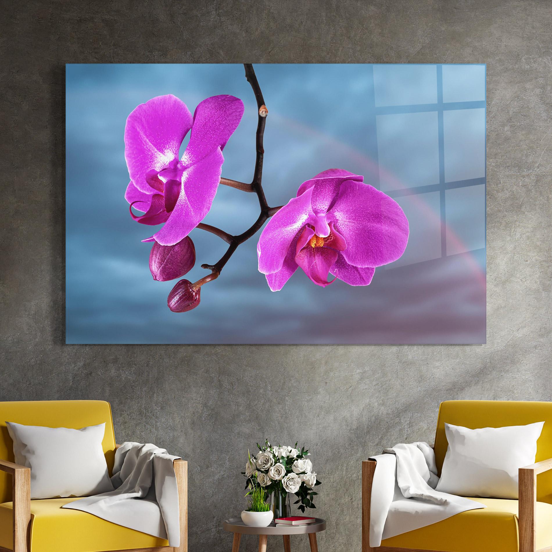 Üvegkép Sky Purple Orchid mockup 4