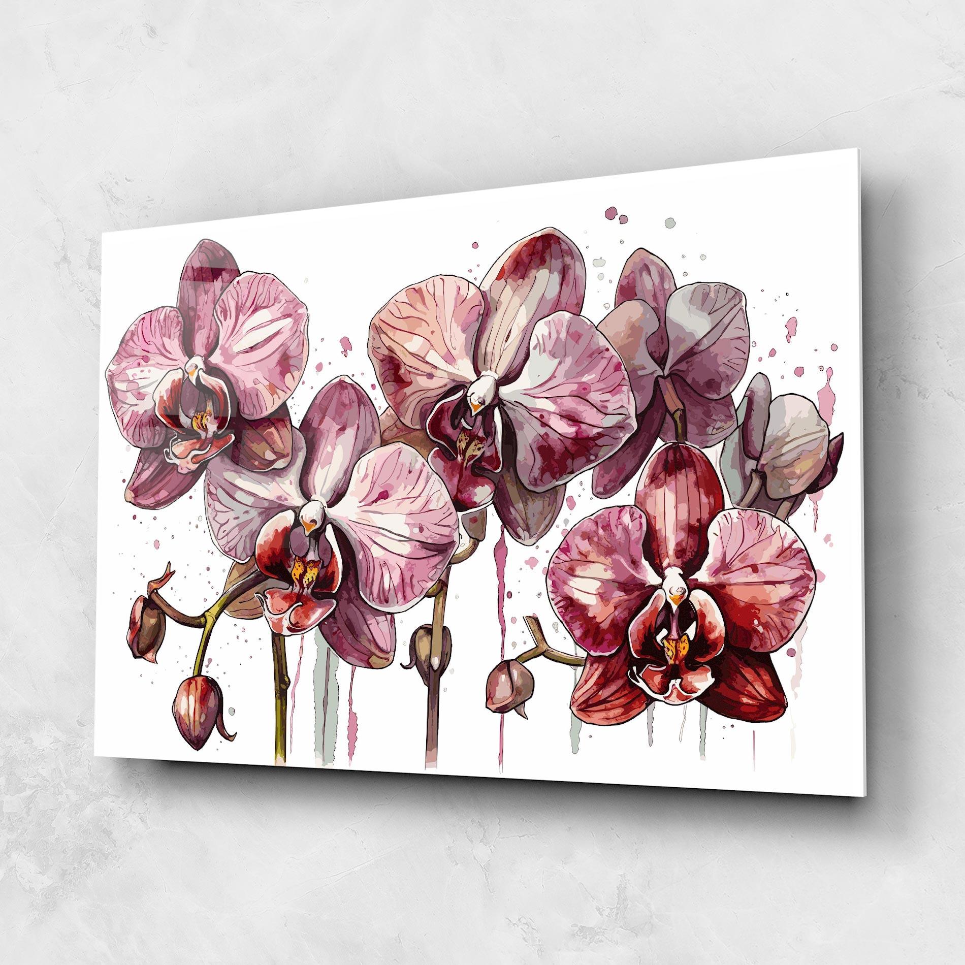 Üvegkép Orchid Art mockup 1