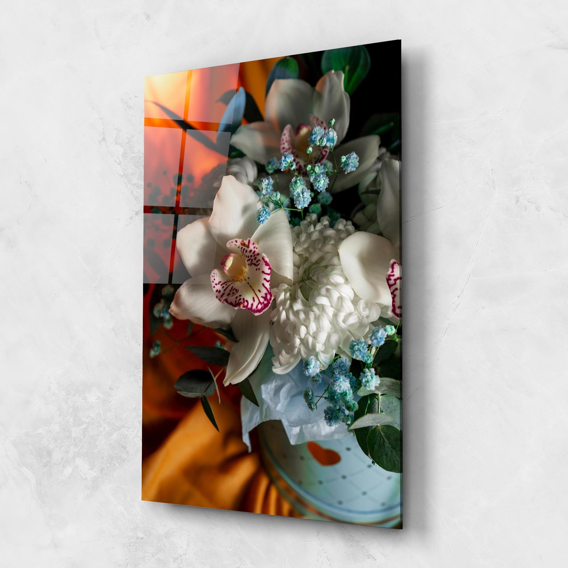 Üvegkép Orchid In Vase mockup 1