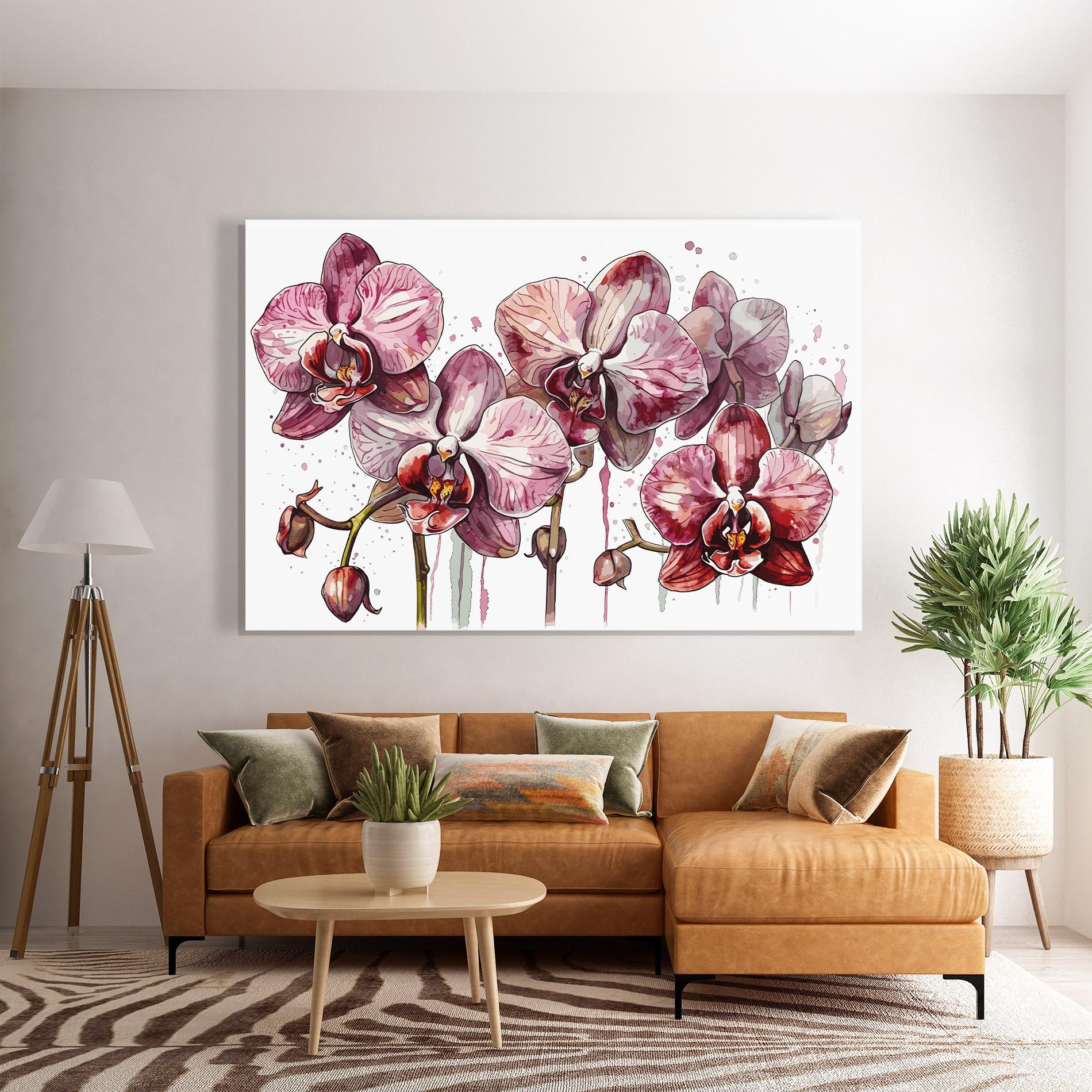Üvegkép Orchid Art mockup 7