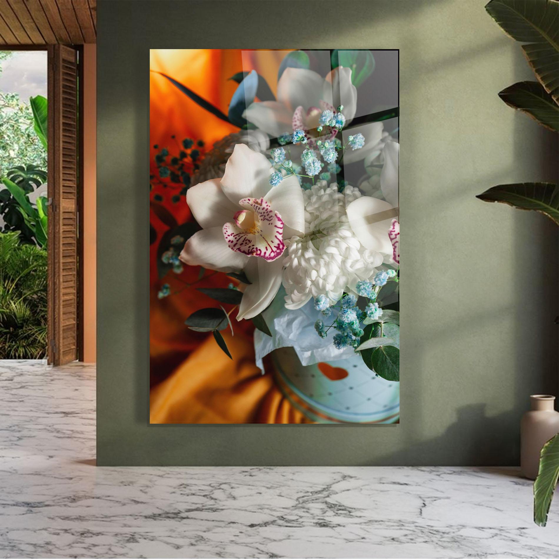 Üvegkép Orchid In Vase mockup 7