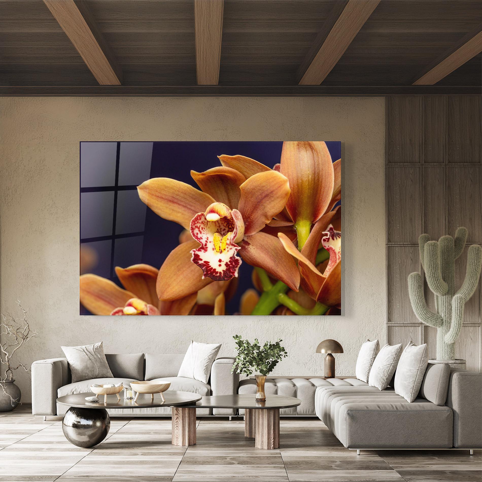 Üvegkép Dirty Orange Orchid mockup 8