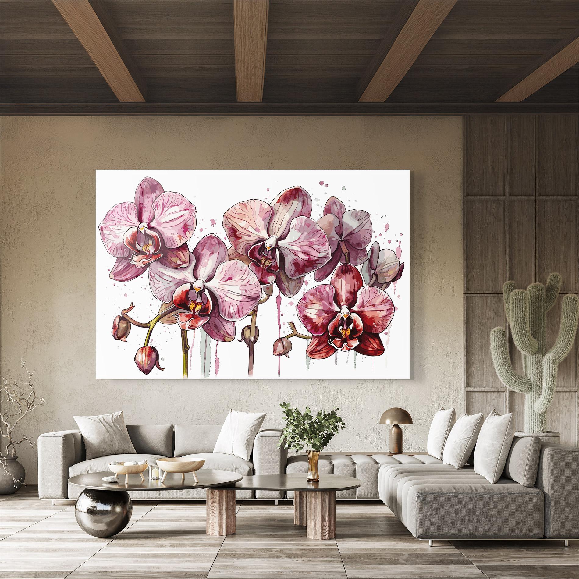 Üvegkép Orchid Art mockup 8