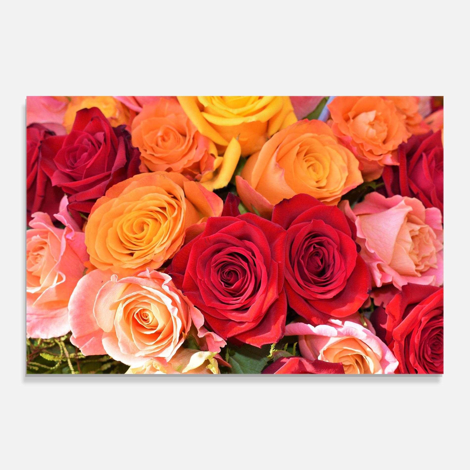 Üvegkép Mixed Roses mockup 0