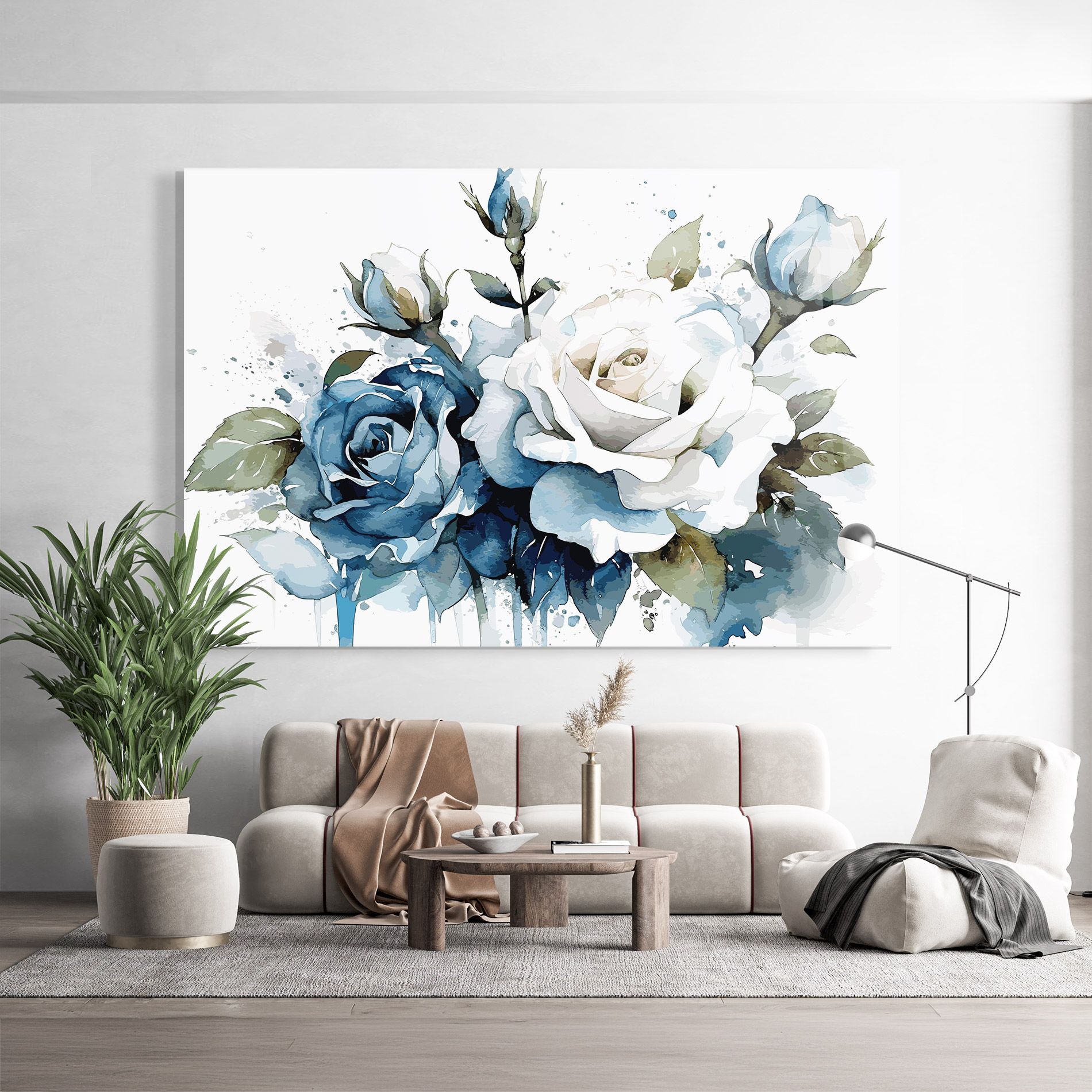 Blue White Roses mockup 9