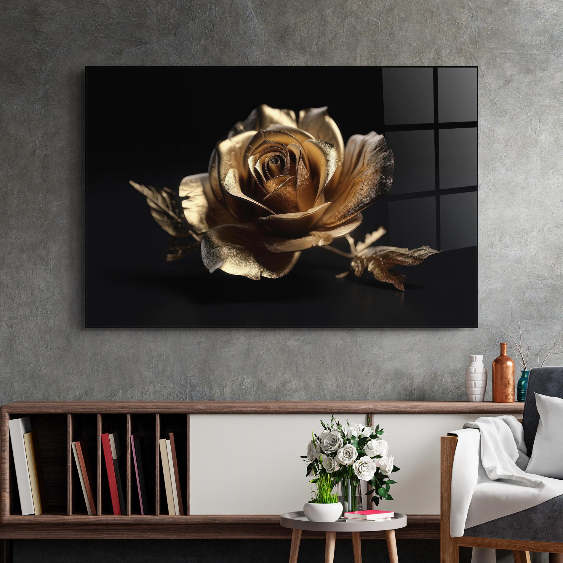 Üvegkép Gold Rose mockup 2