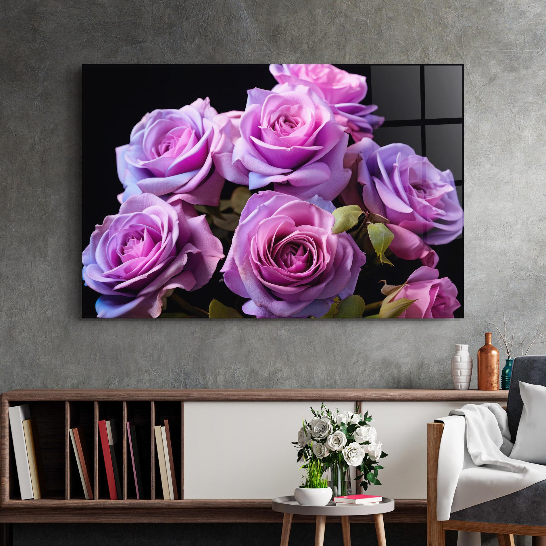 Üvegkép Light Purple Rose mockup 2