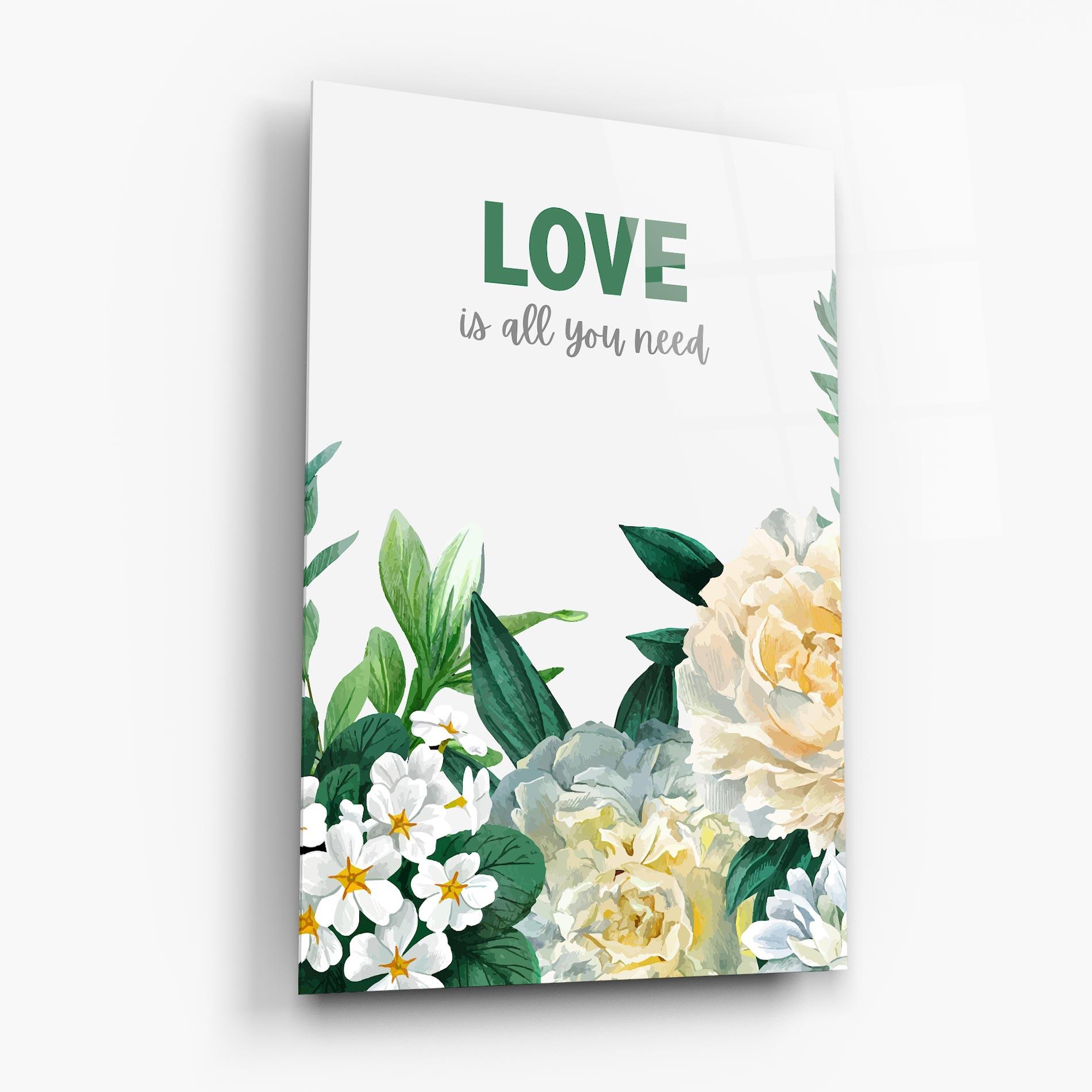 Üvegkép Green Rose Love mockup 6