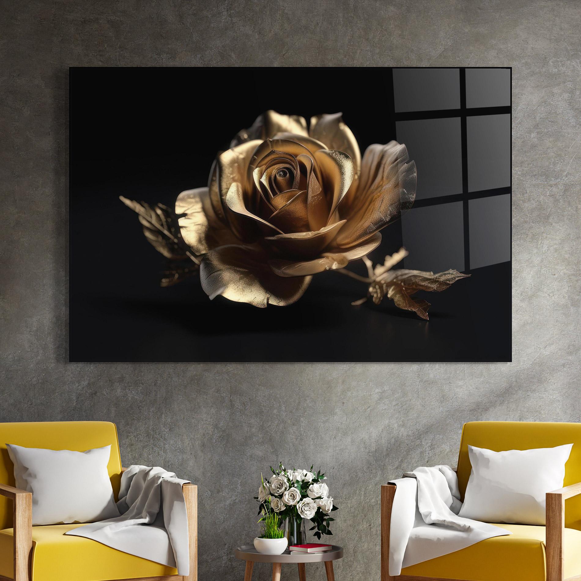 Üvegkép Gold Rose mockup 4