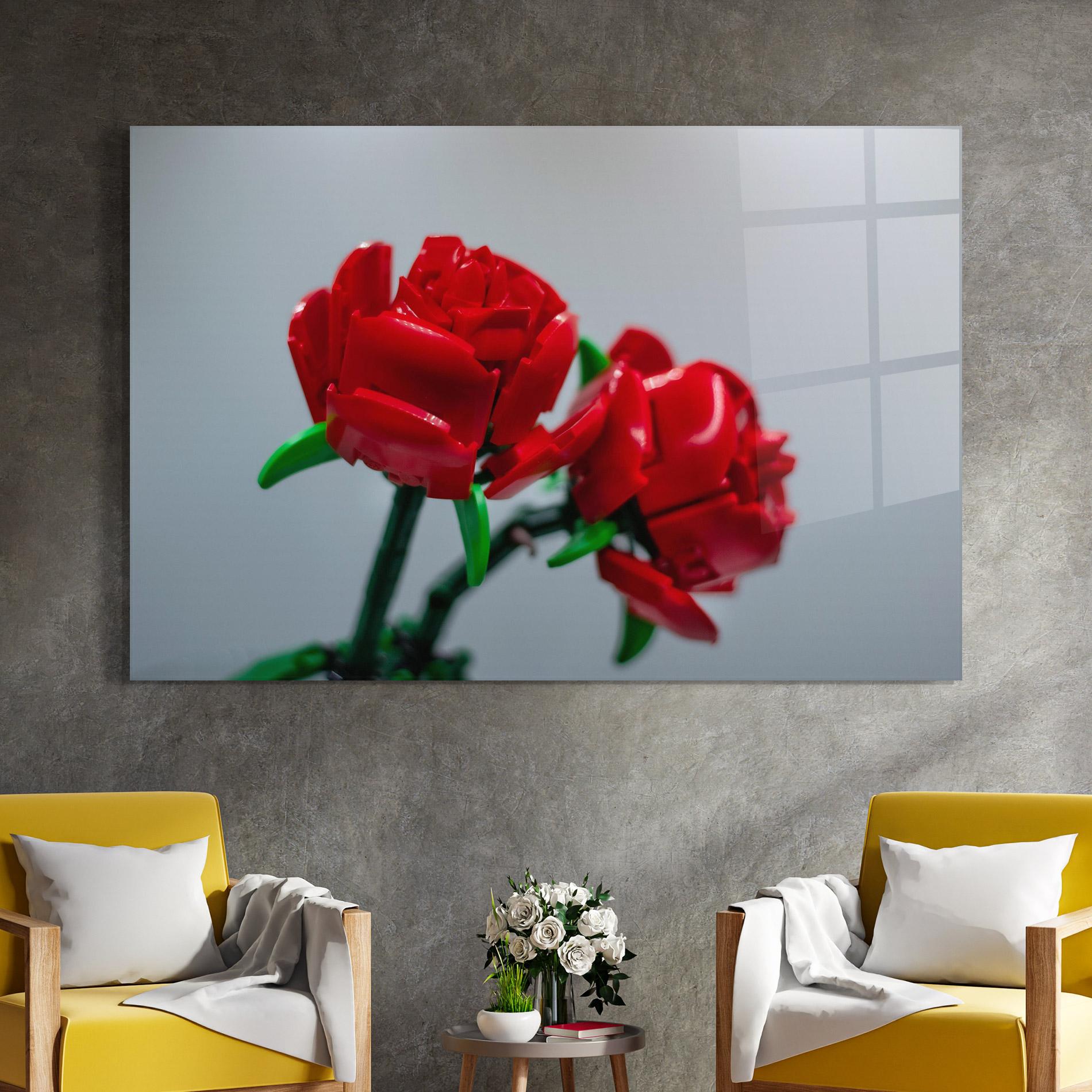 Üvegkép Lego Red Roses mockup 4