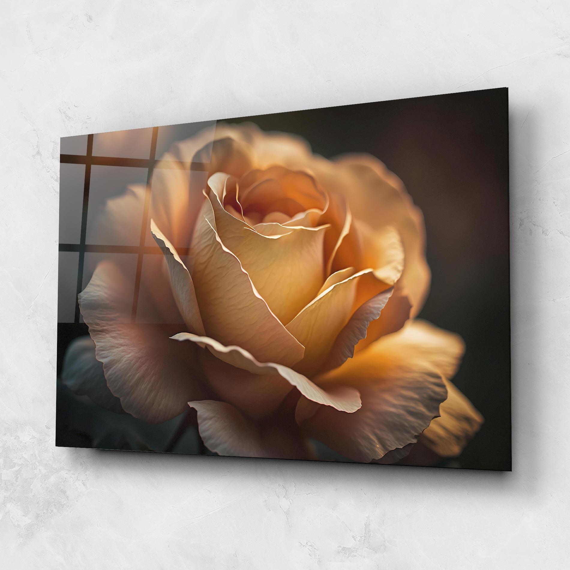 Üvegkép Light Orange Rose Close Up mockup 1