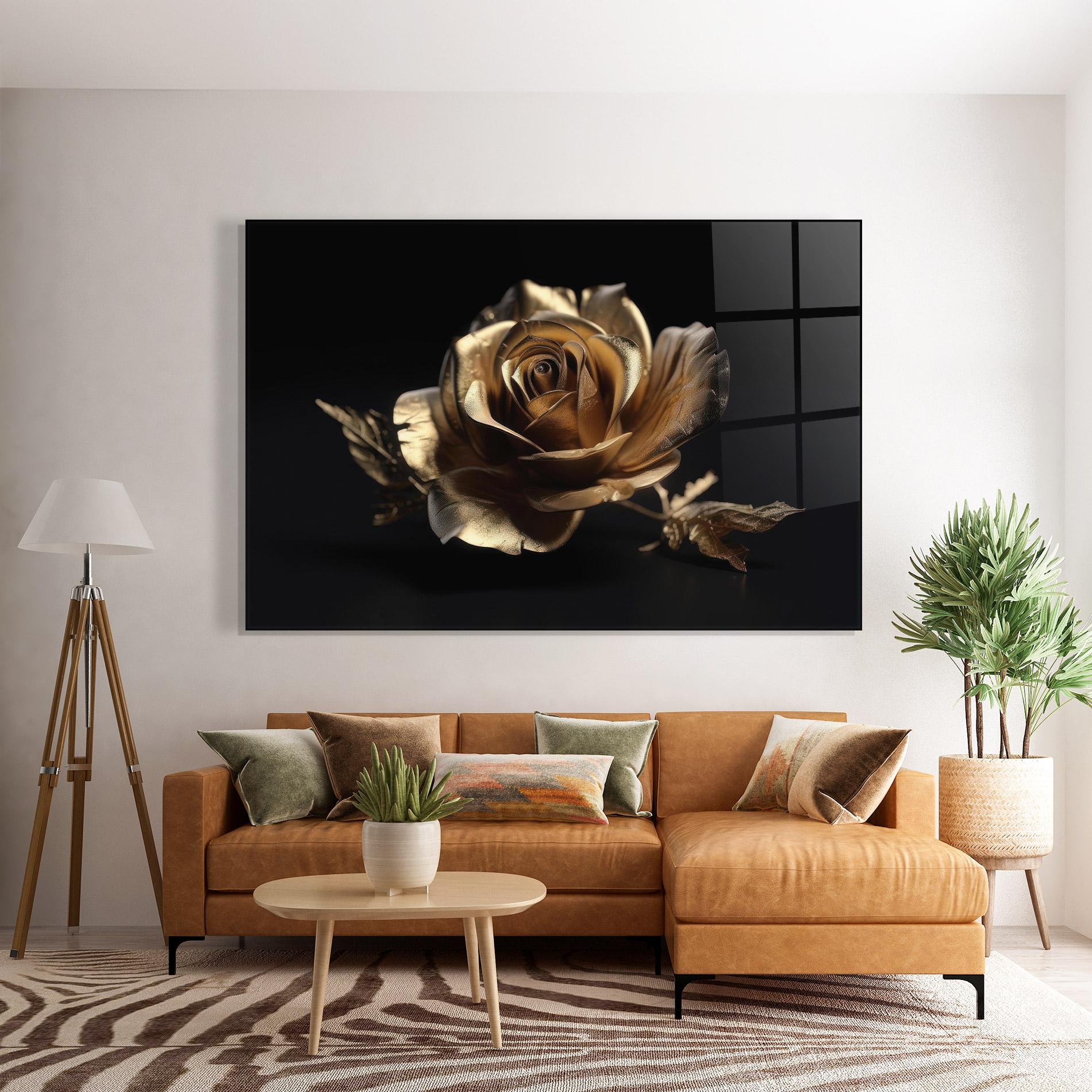 Üvegkép Gold Rose mockup 7
