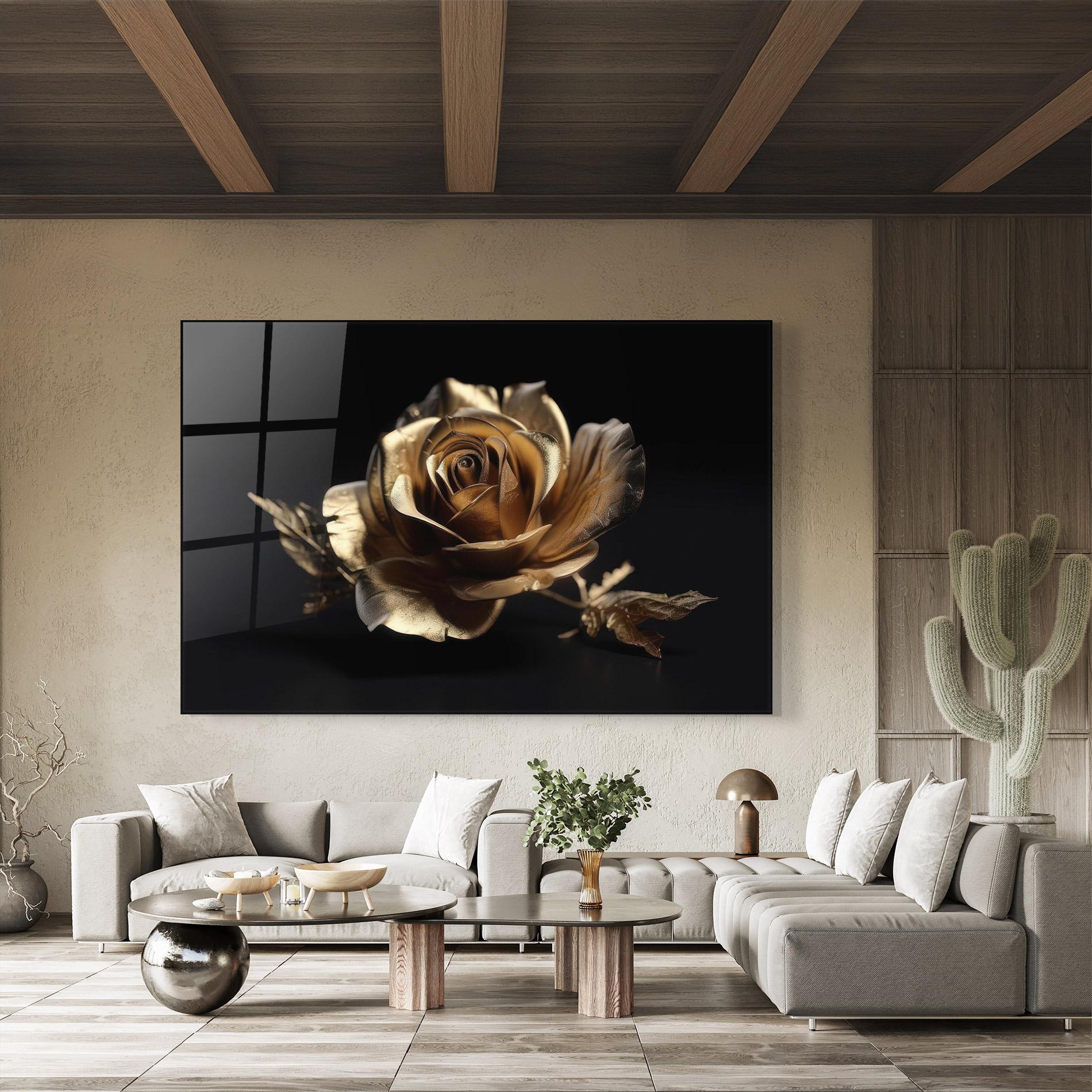 Üvegkép Gold Rose mockup 8