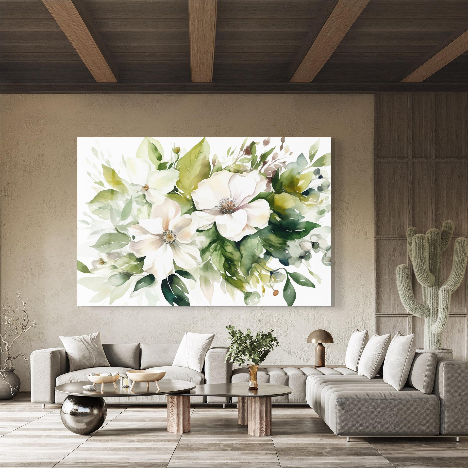 Üvegkép Opened Rose mockup 8