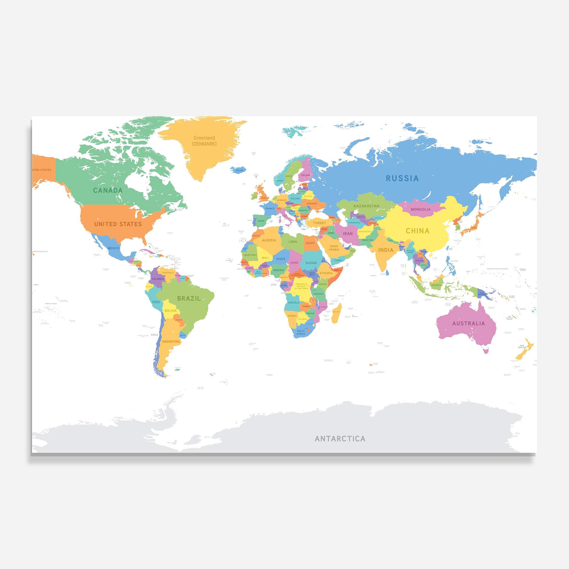 Üvegkép World Map mockup 0