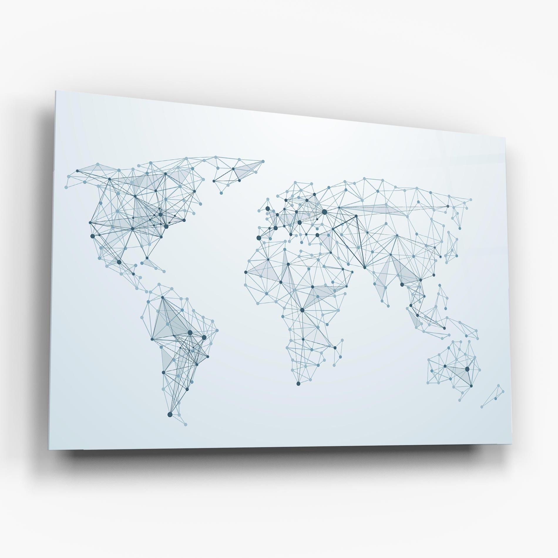 Üvegkép Blue Line Map mockup 6