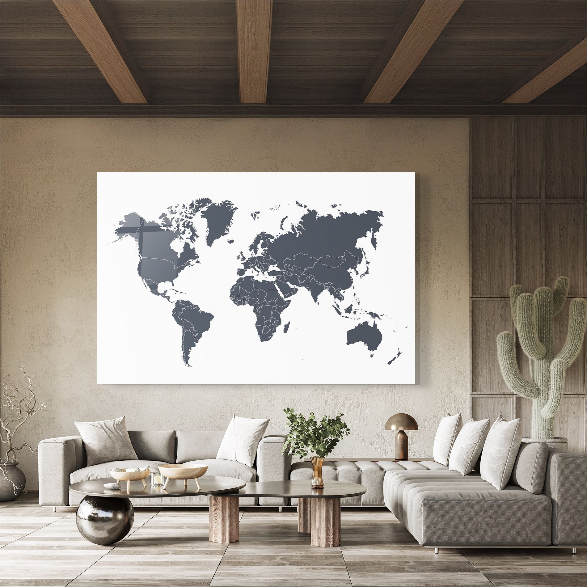 World Grey Map mockup 8