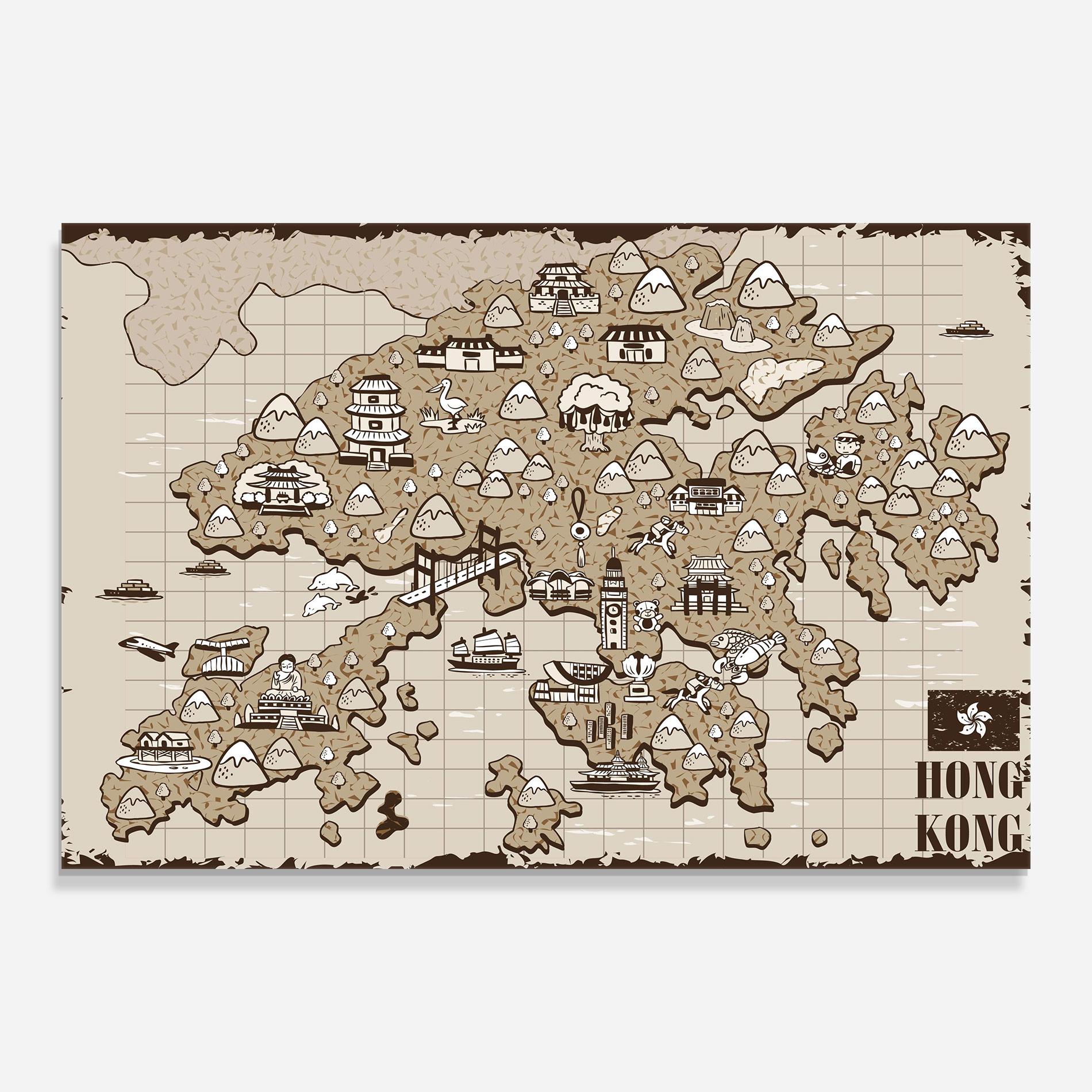 Üvegkép Hong Kong mockup 0