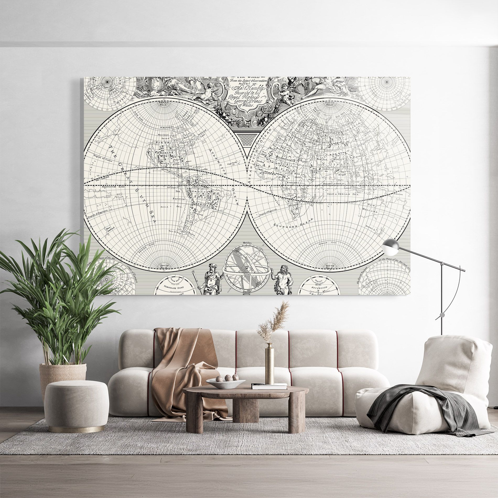 Black White Map mockup 9