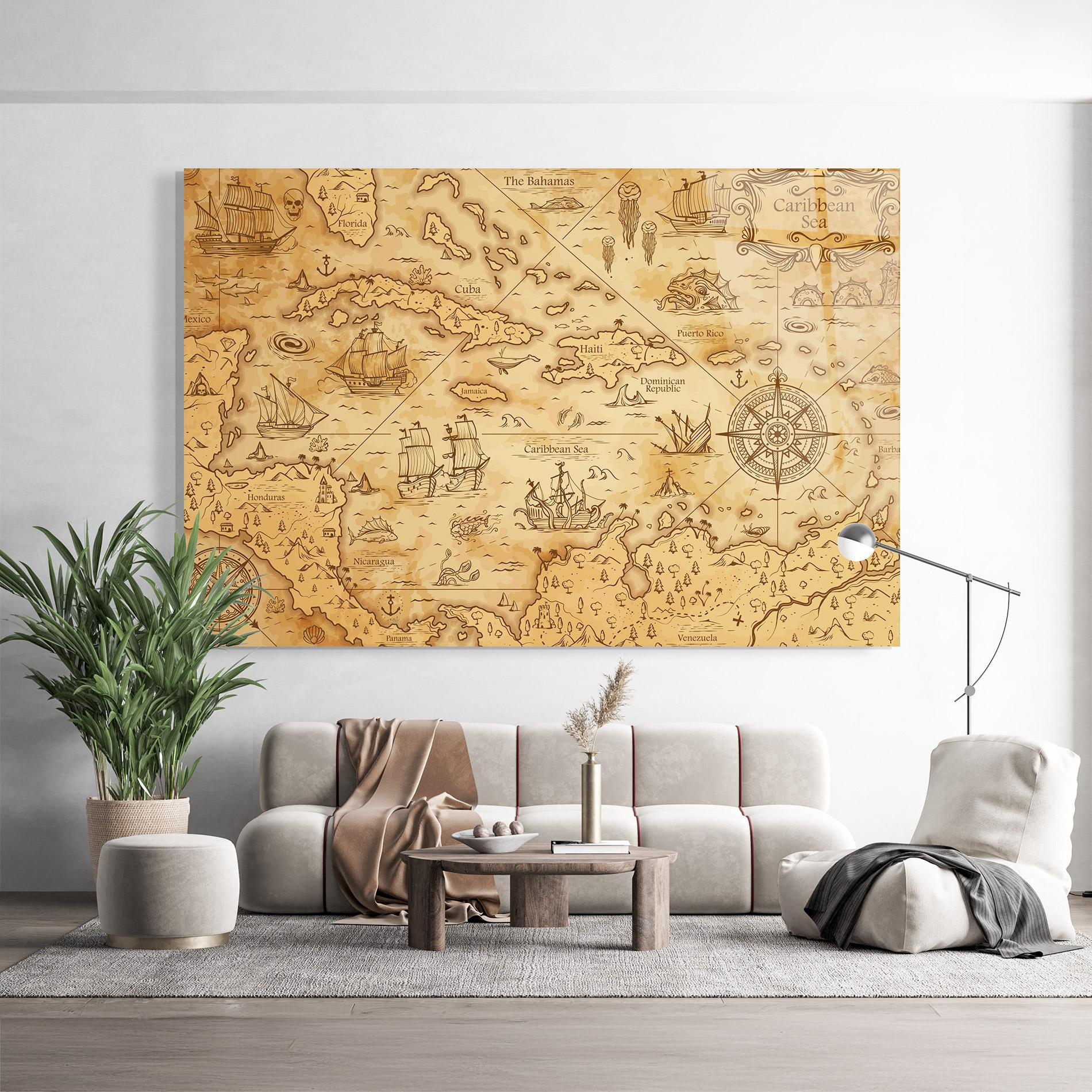 Üvegkép Caribbean Sea mockup 9