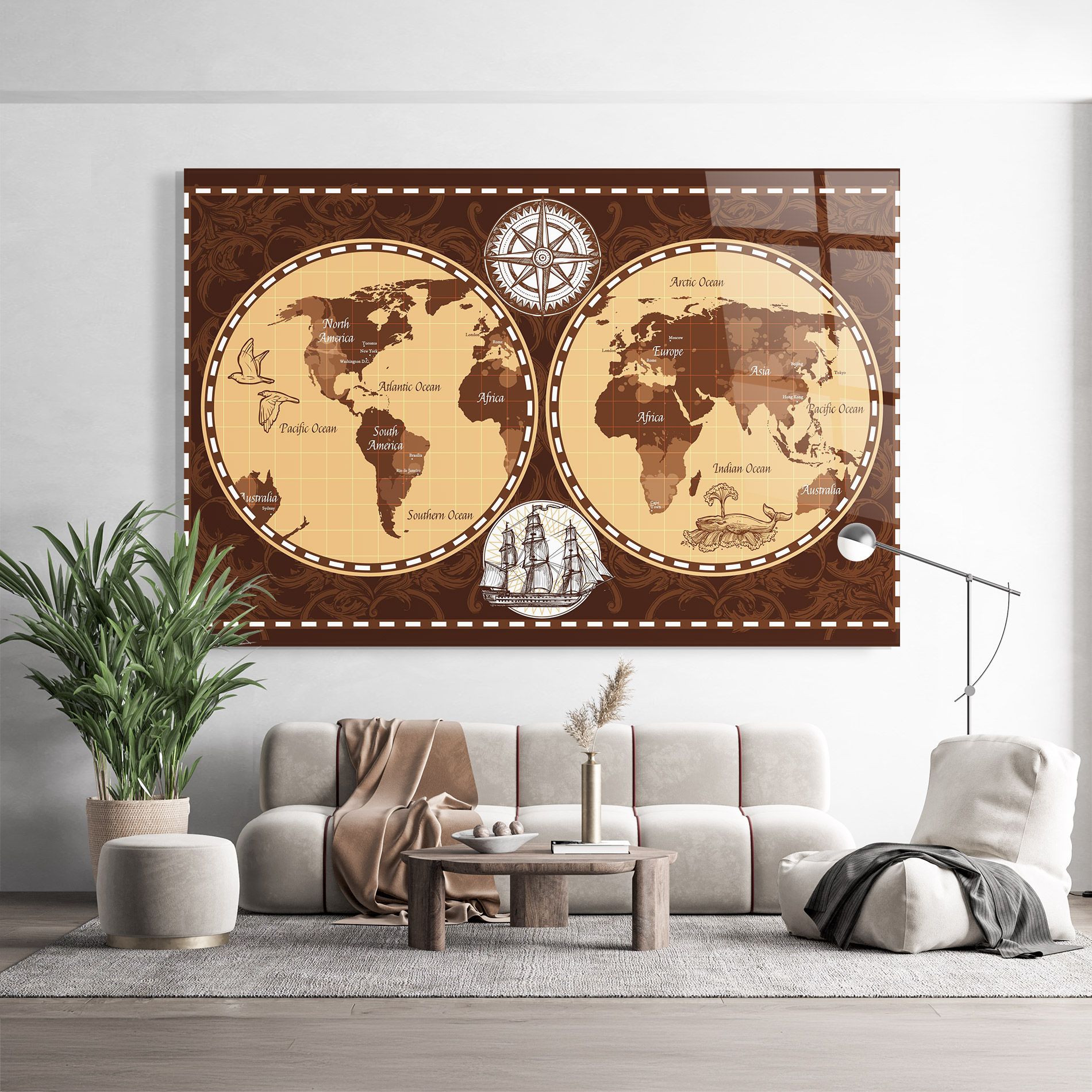 Old Brown Map mockup 9