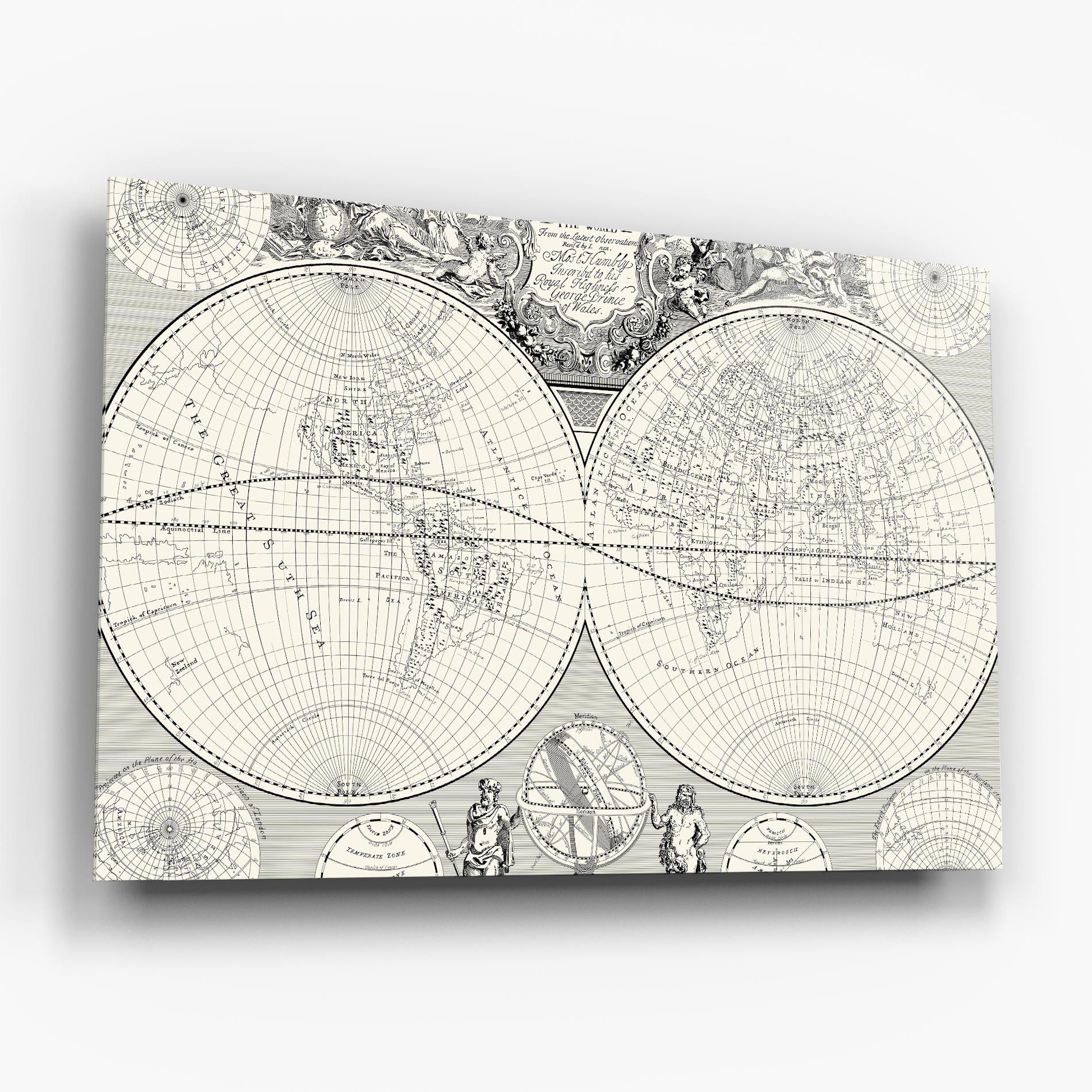 Black White Map mockup 6