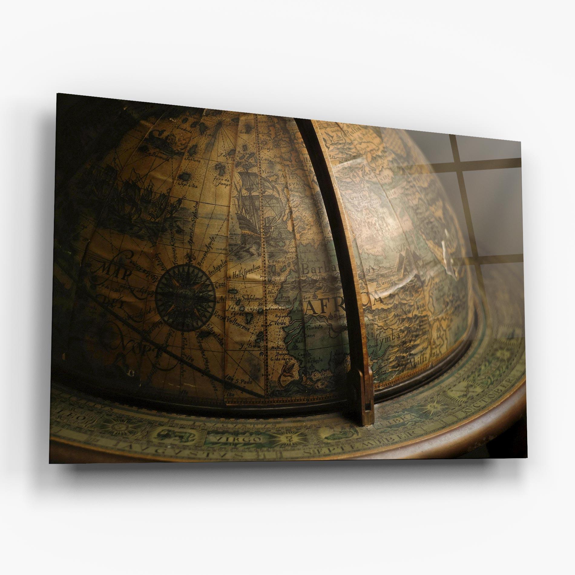 Üvegkép Globe Map mockup 6