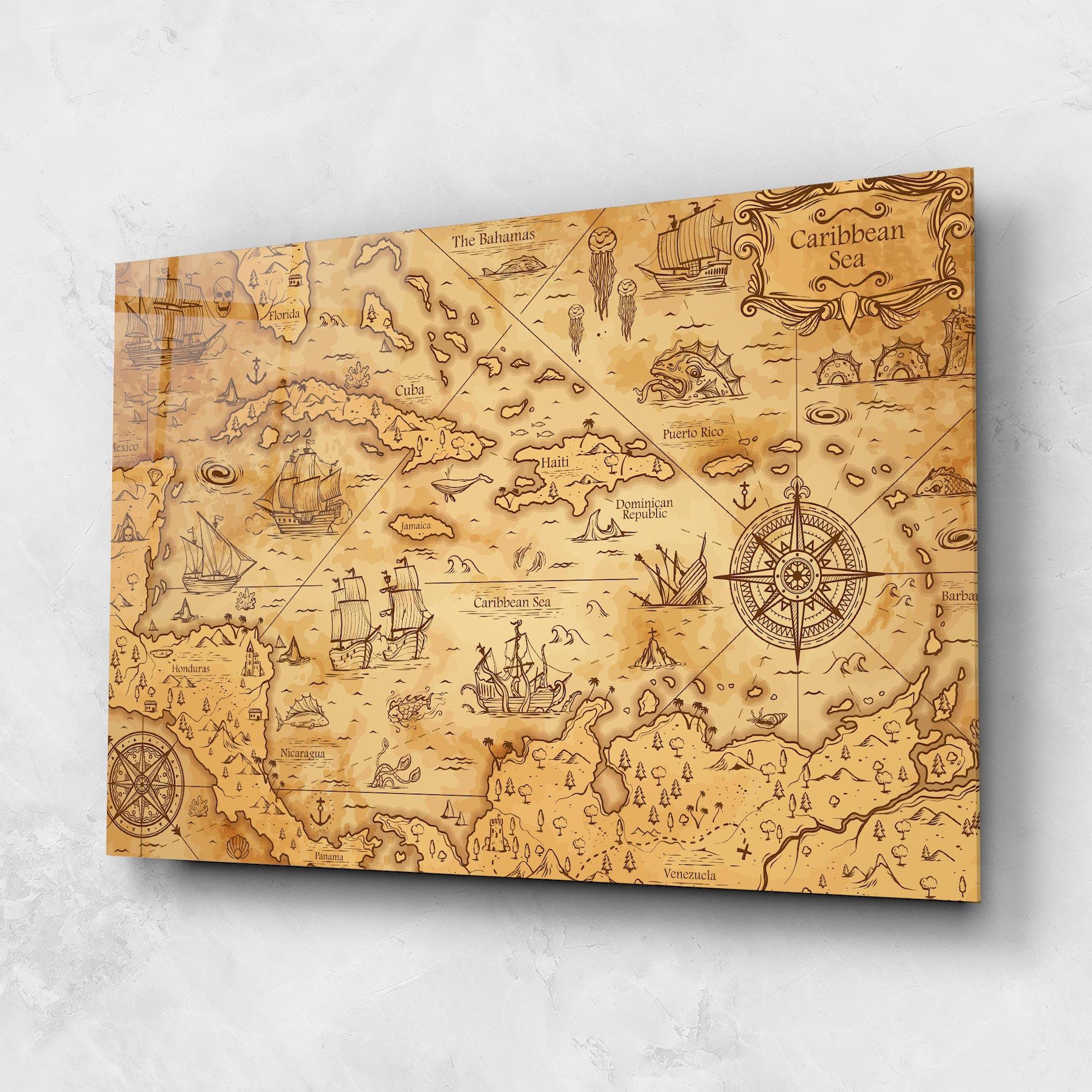 Üvegkép Caribbean Sea mockup 1