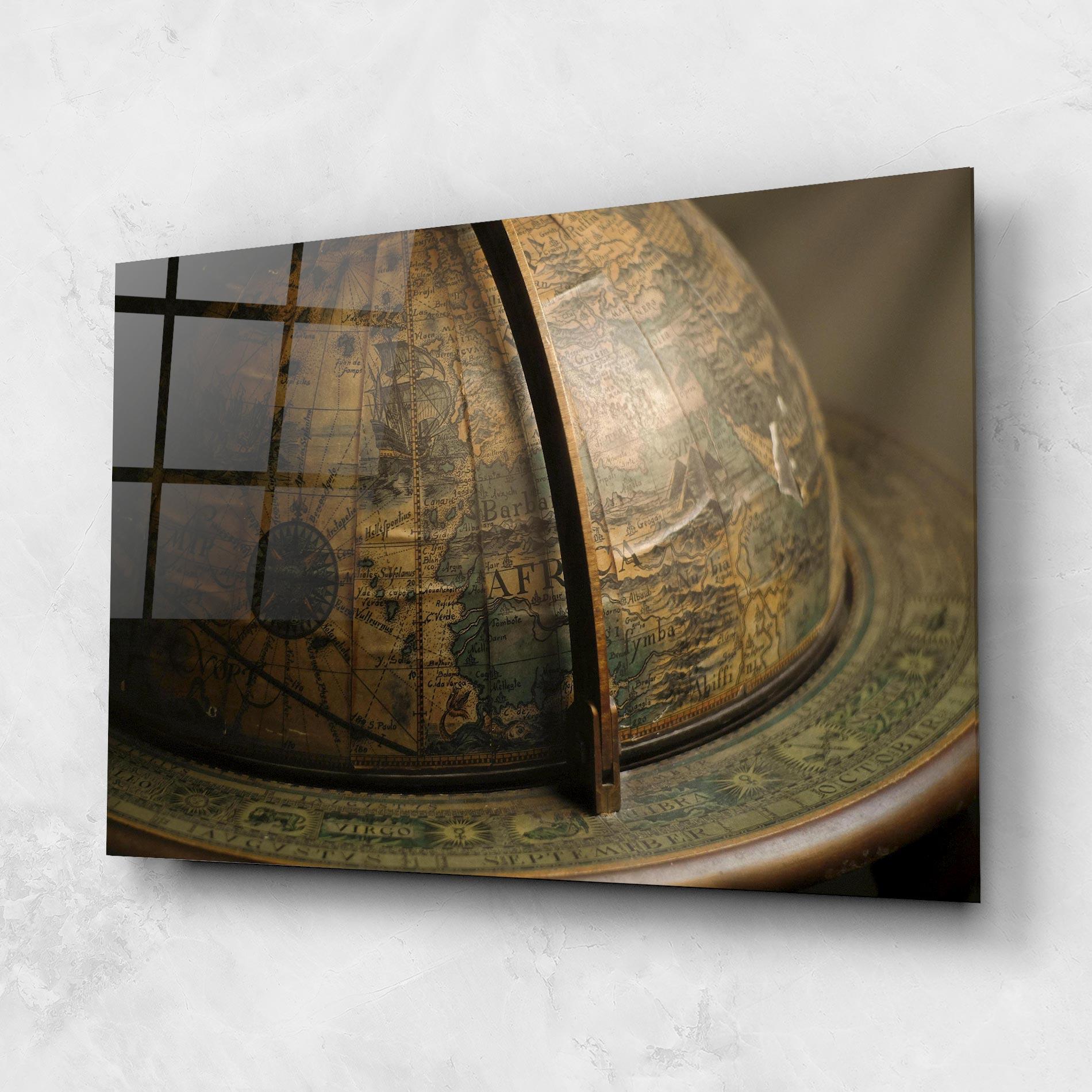 Üvegkép Globe Map mockup 1