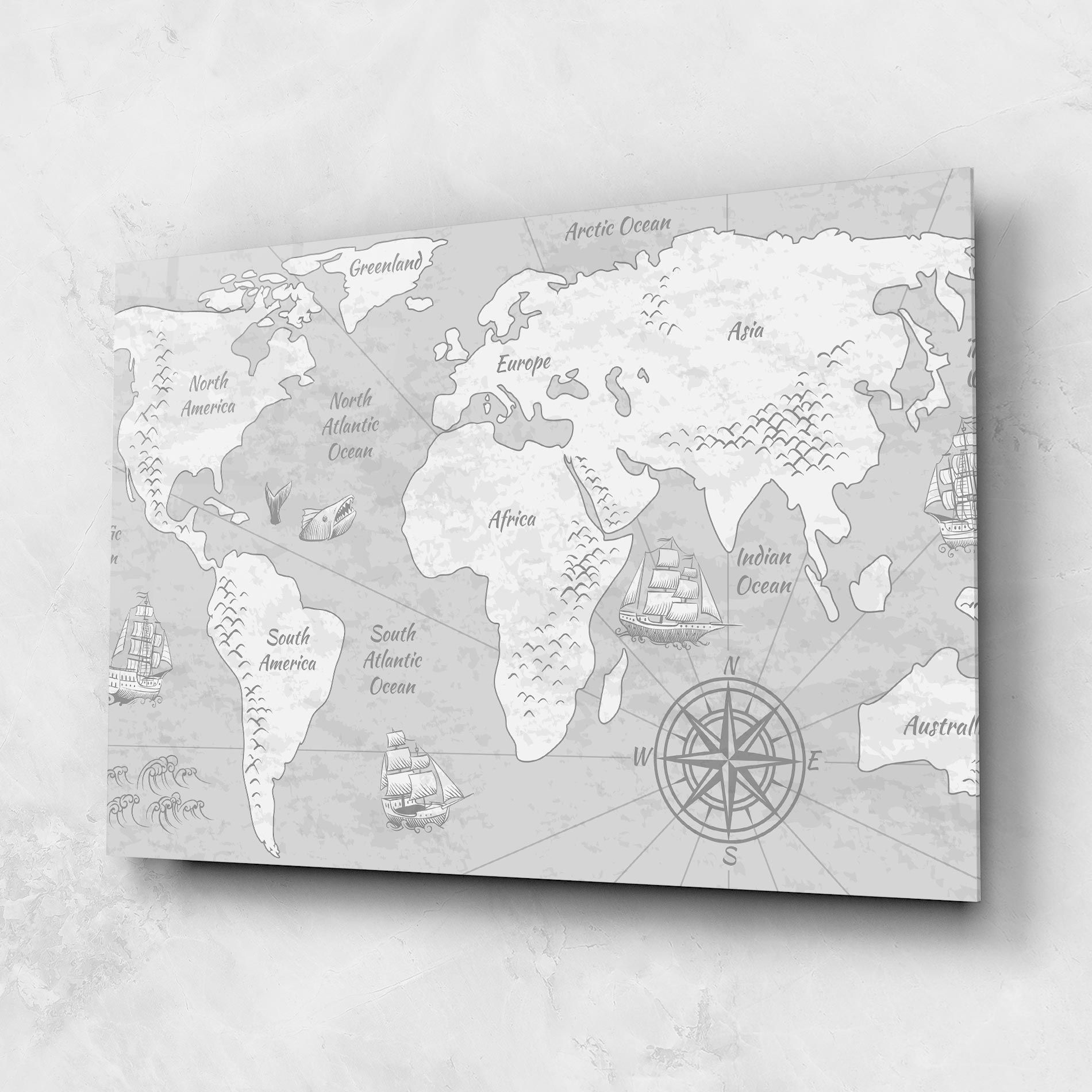 Grey Old Map mockup 1
