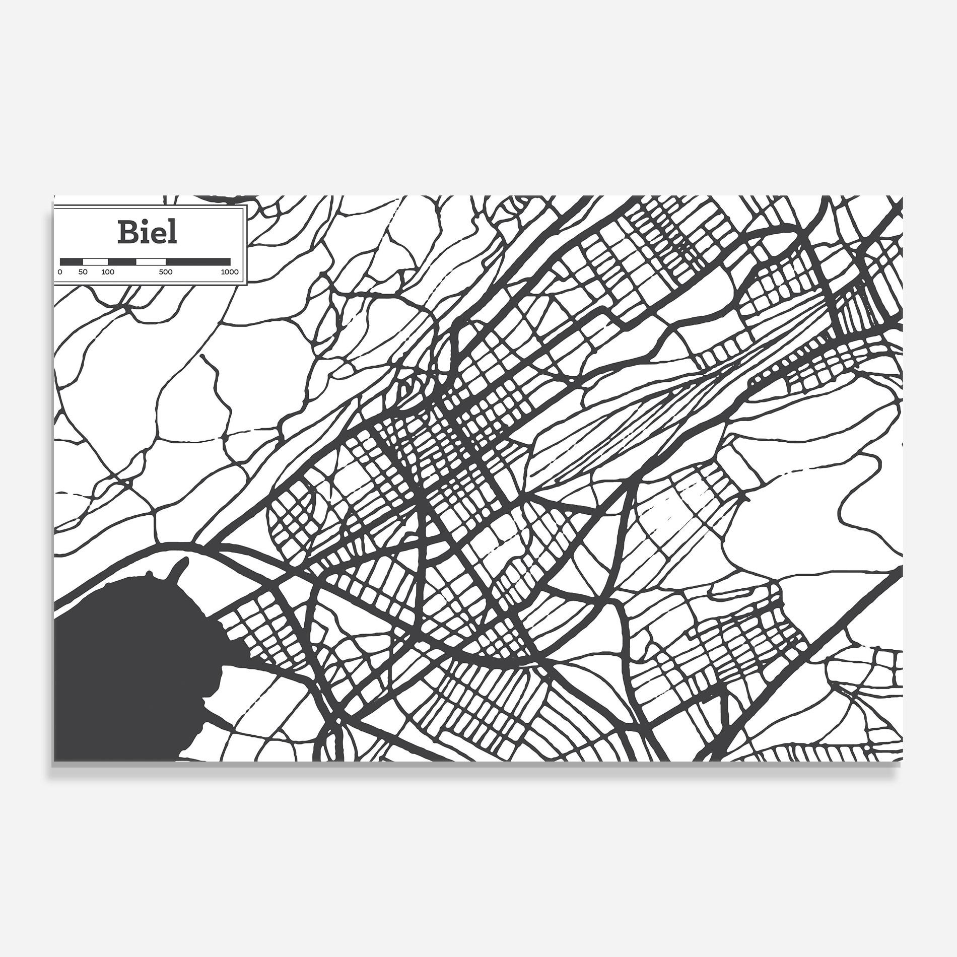 Üvegkép Biel Map mockup 0
