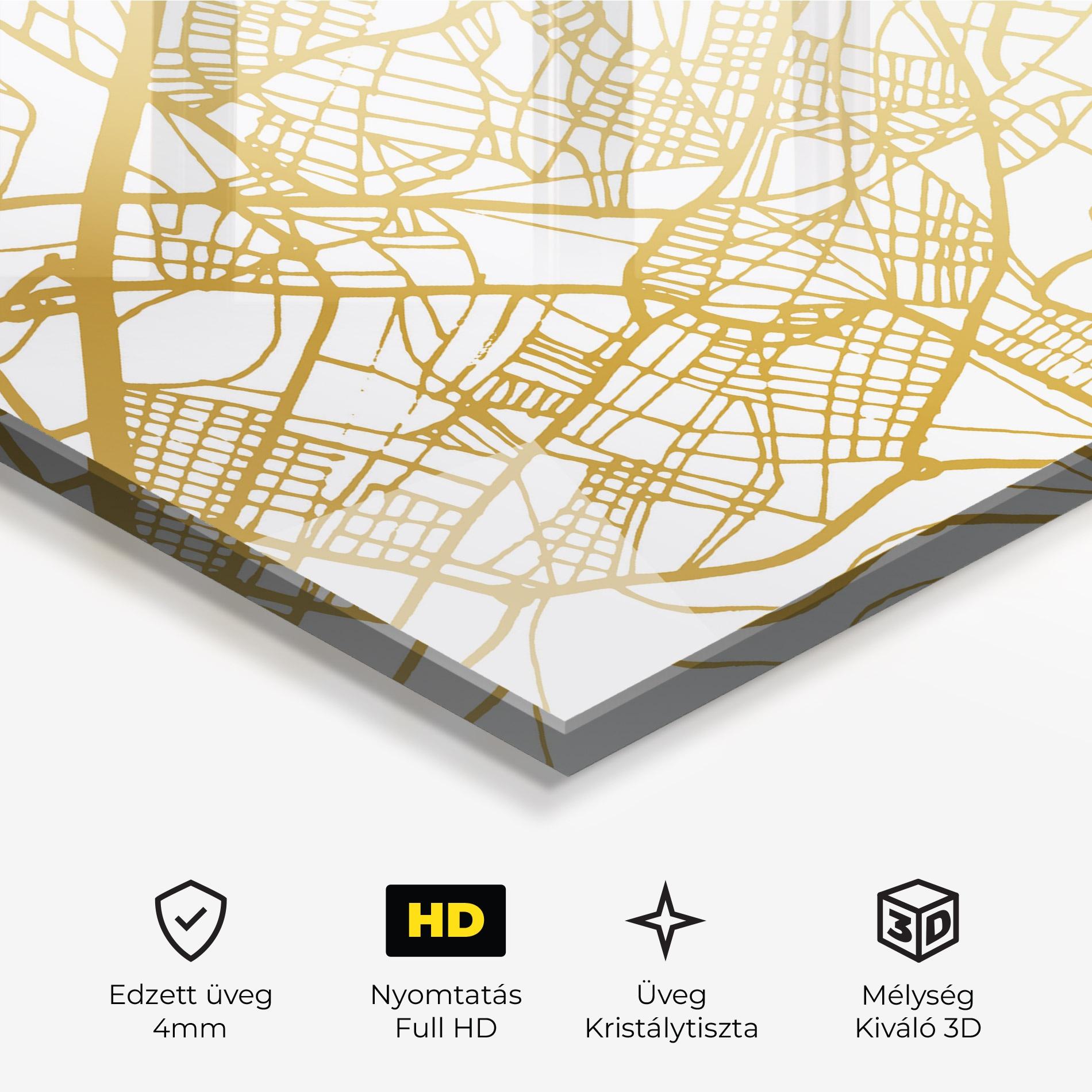 Üvegkép Alcala De Henares Map mockup 3