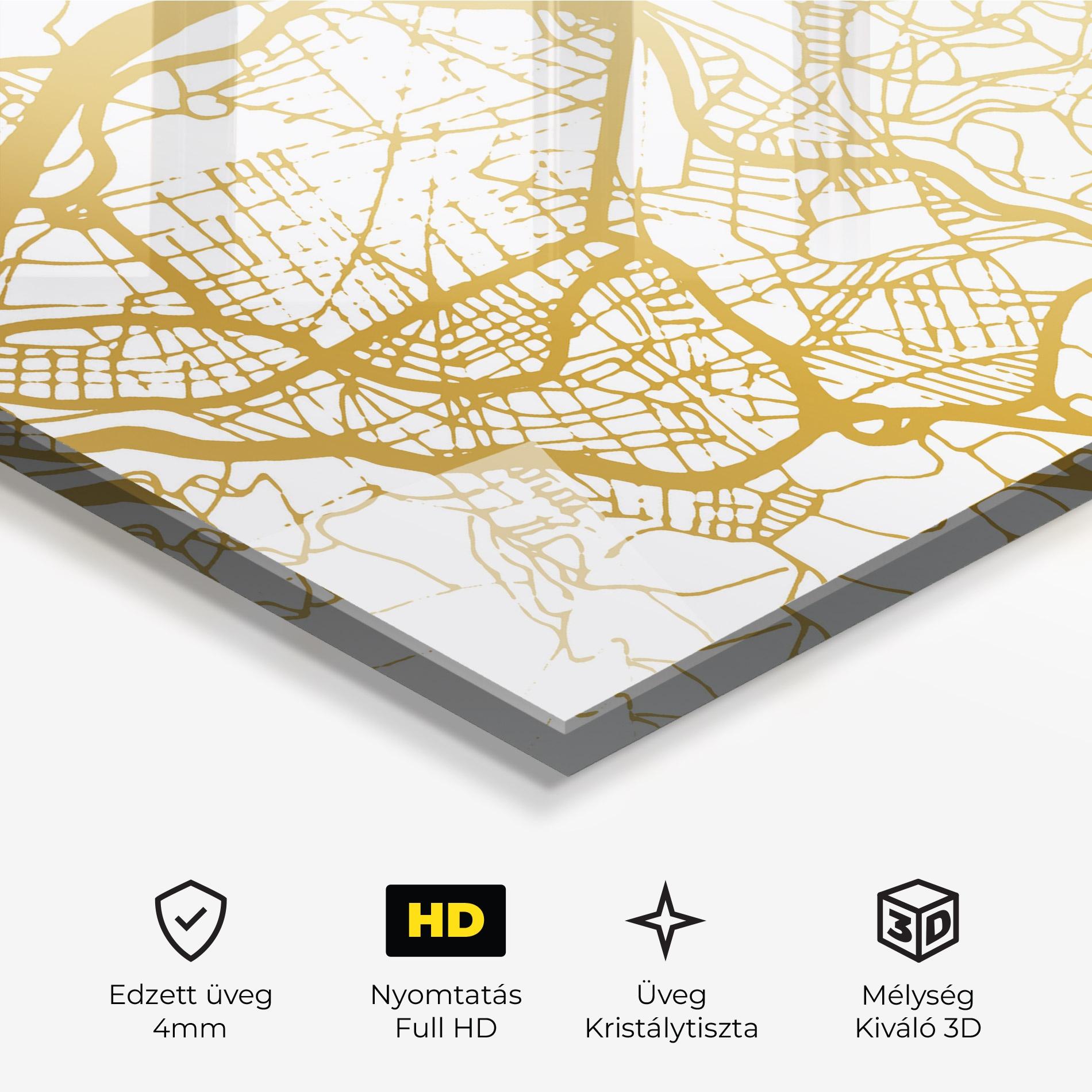 Üvegkép Bilbao Gold Map mockup 3