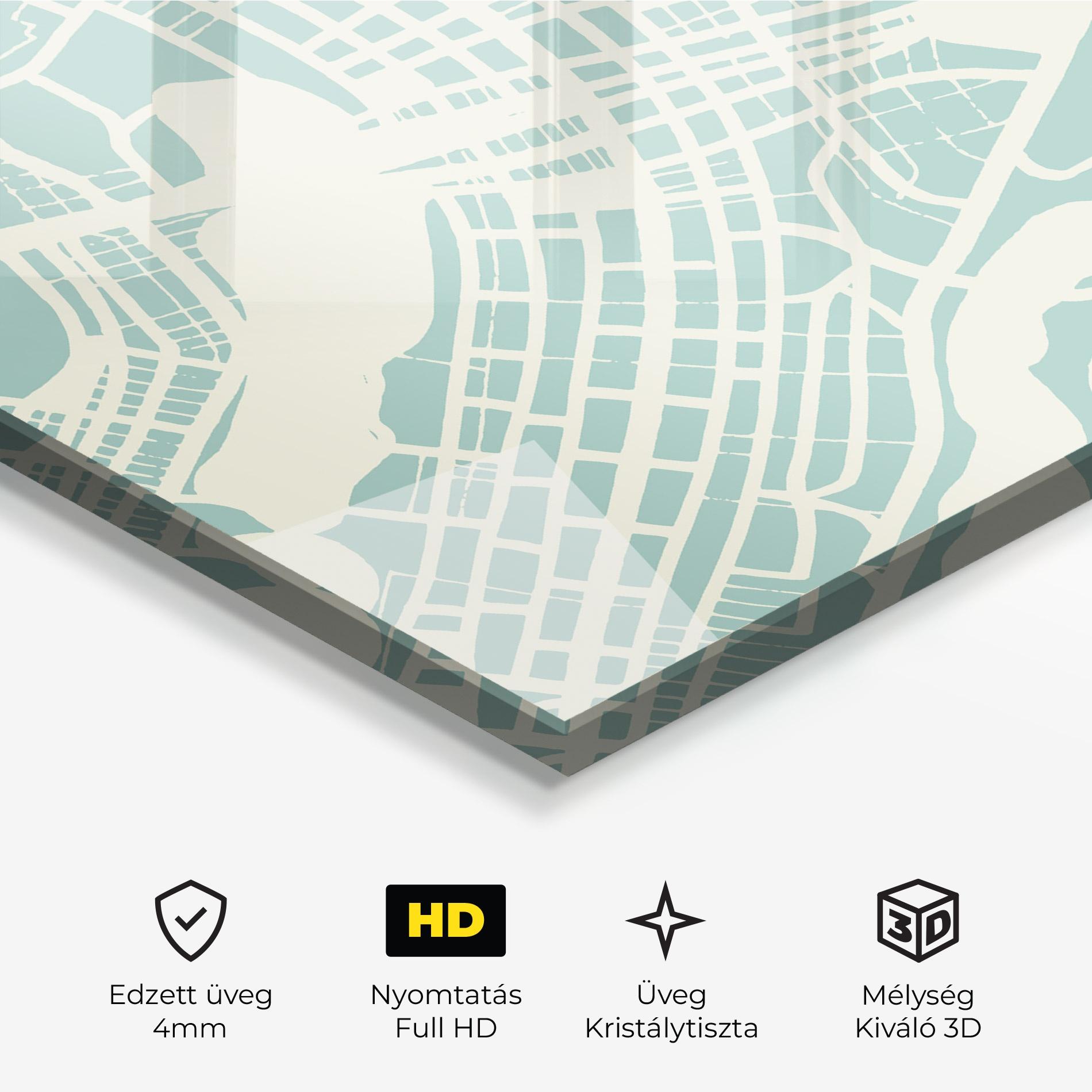 Üvegkép Brasilia Map mockup 3