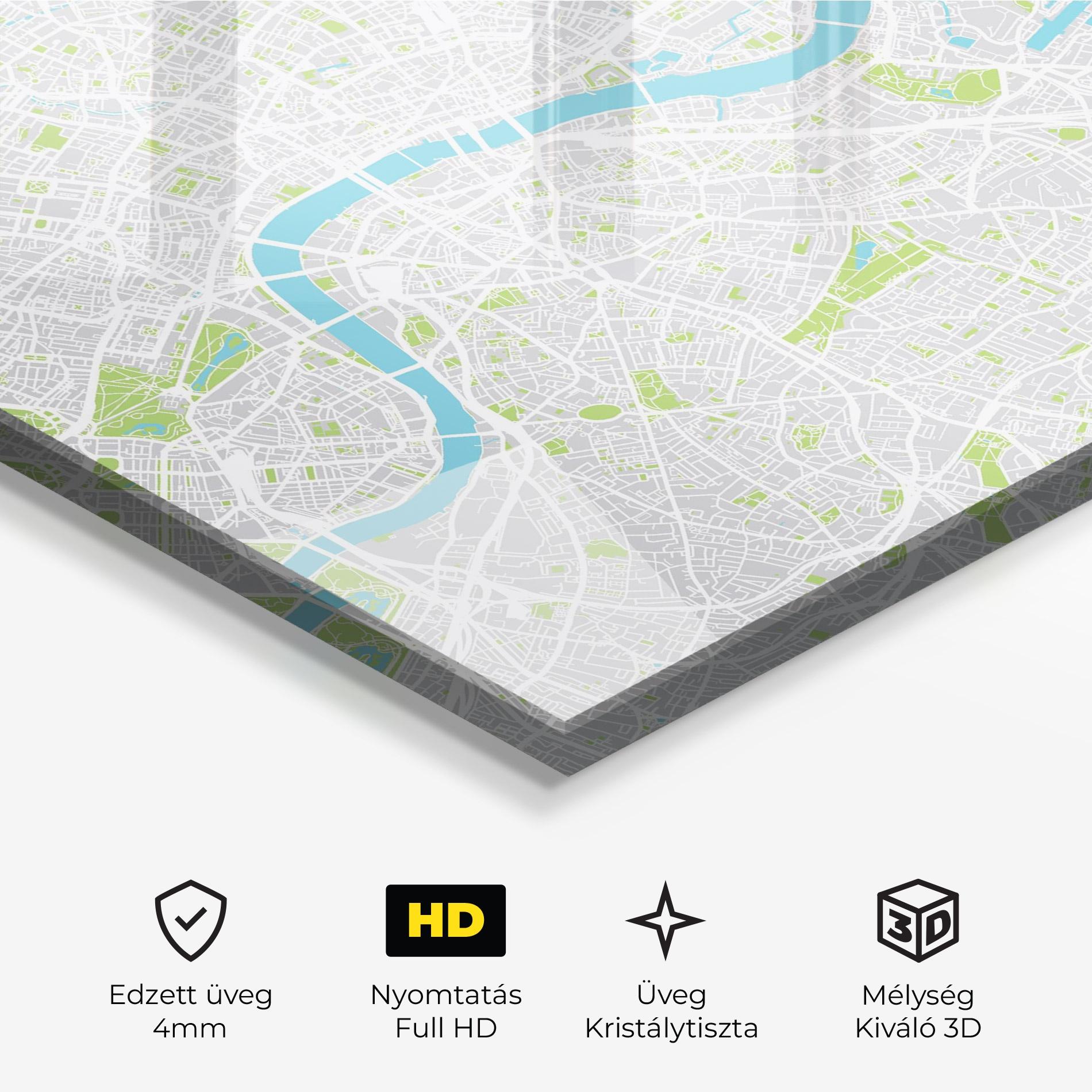 Üvegkép City Color Map mockup 3