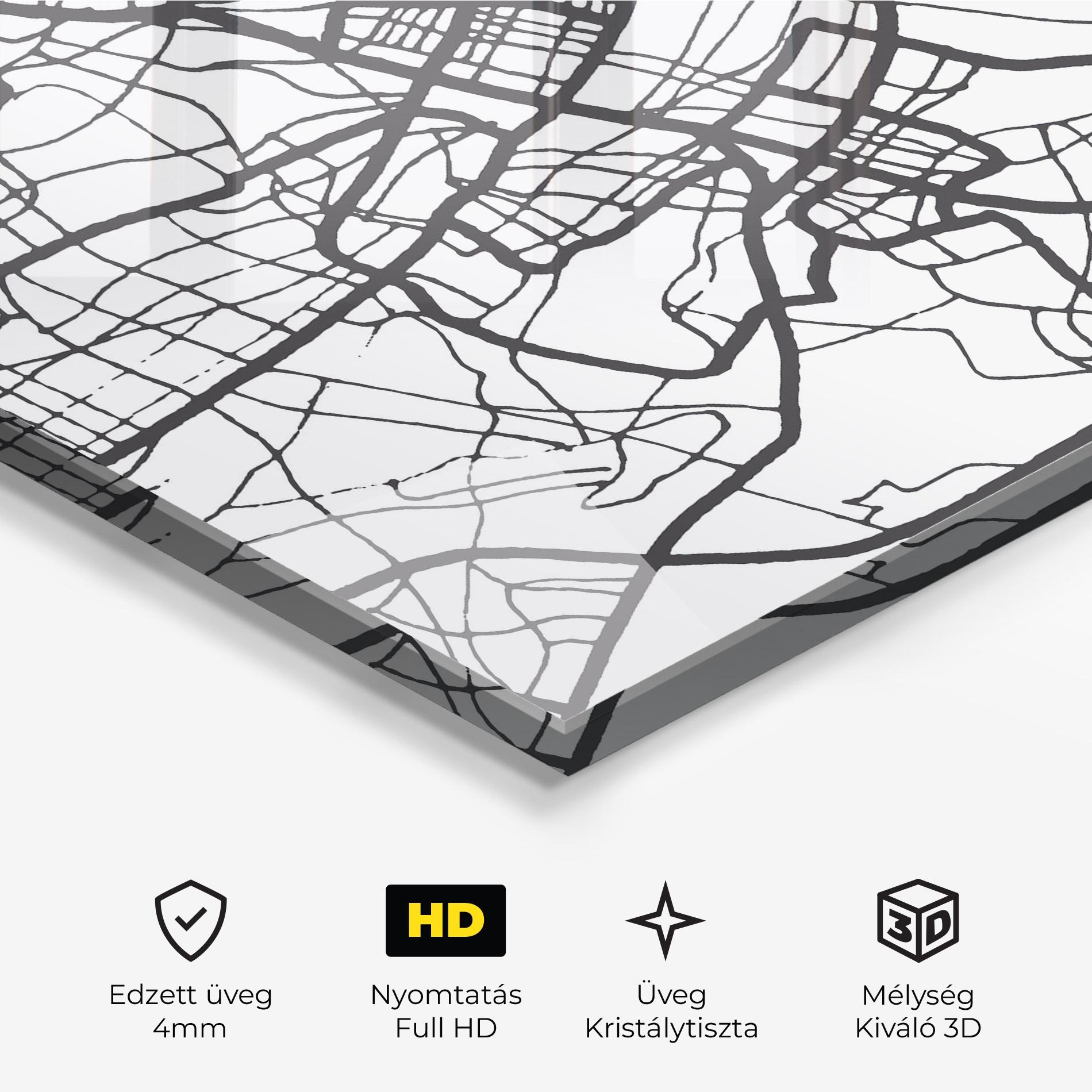 Üvegkép Nairobi Map mockup 3