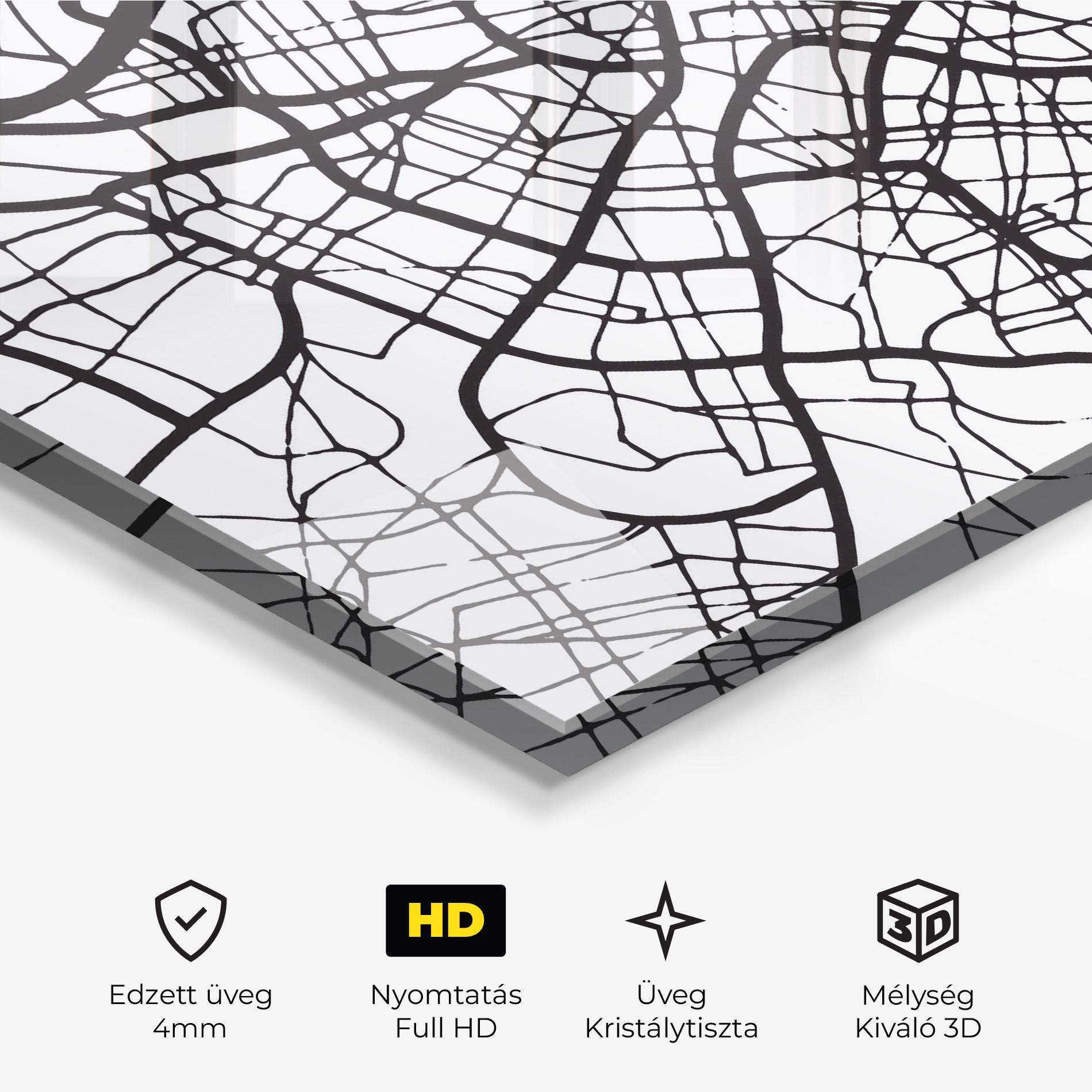 Üvegkép Zaragoza City Map mockup 3