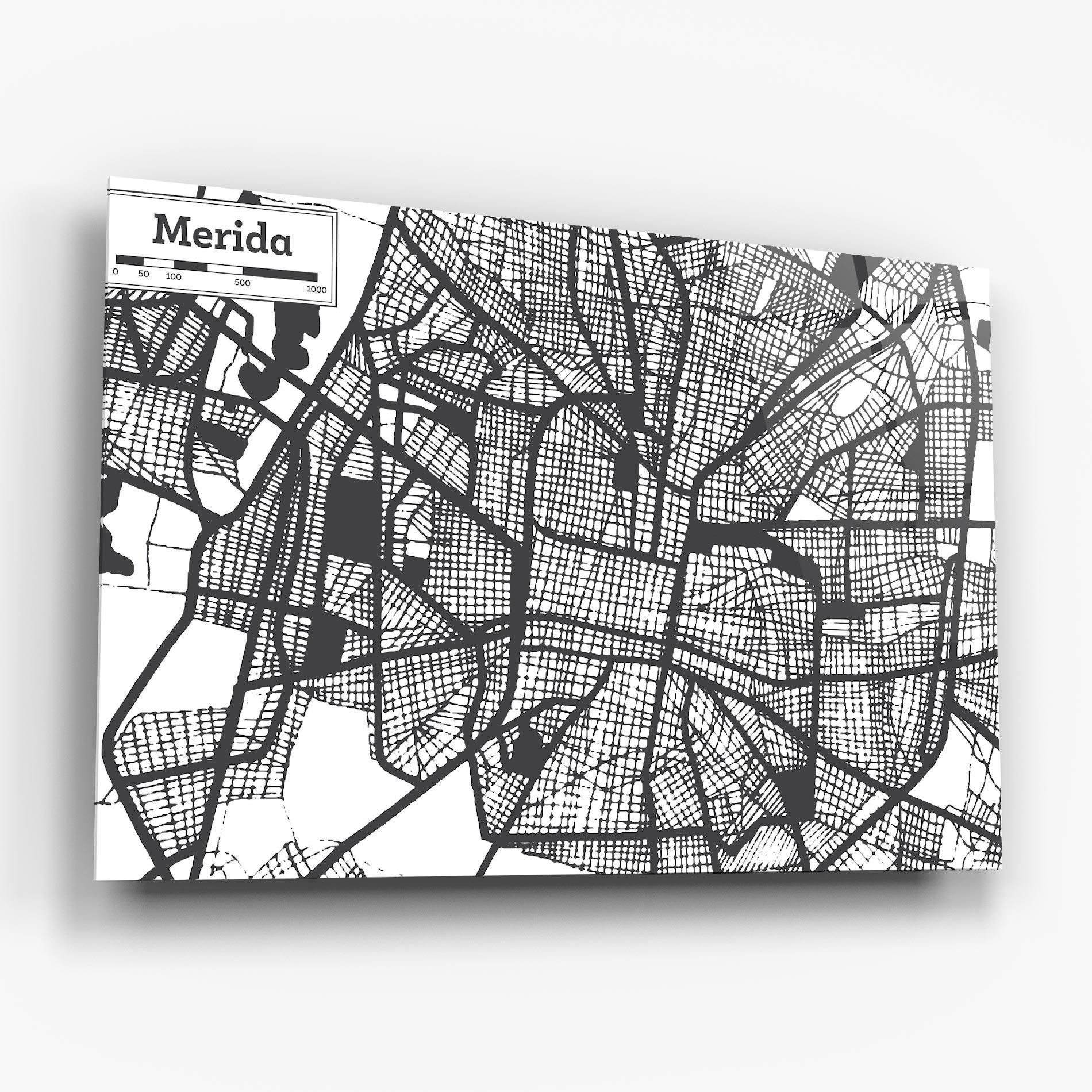 Üvegkép Merida Map mockup 6