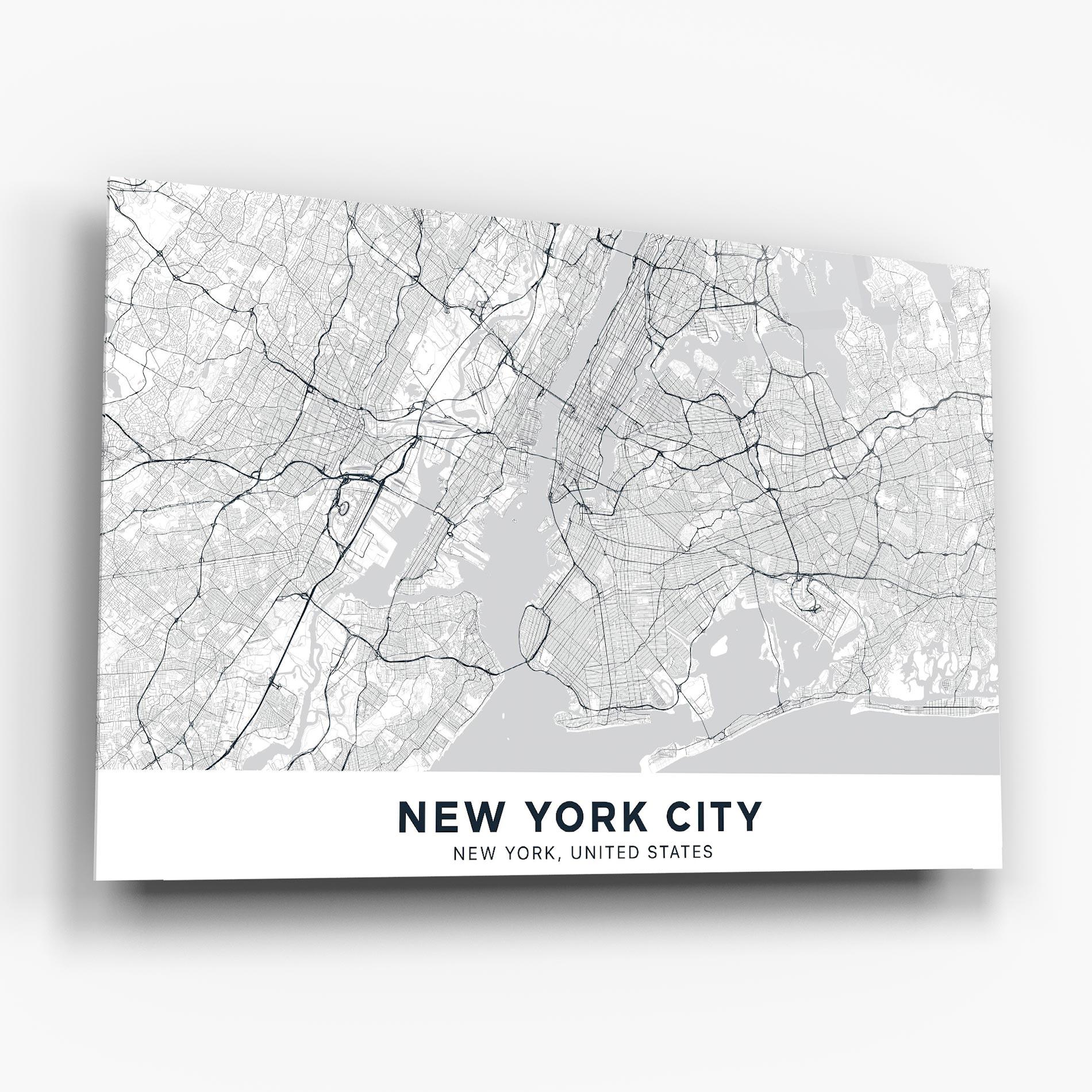 Üvegkép New York Map mockup 6
