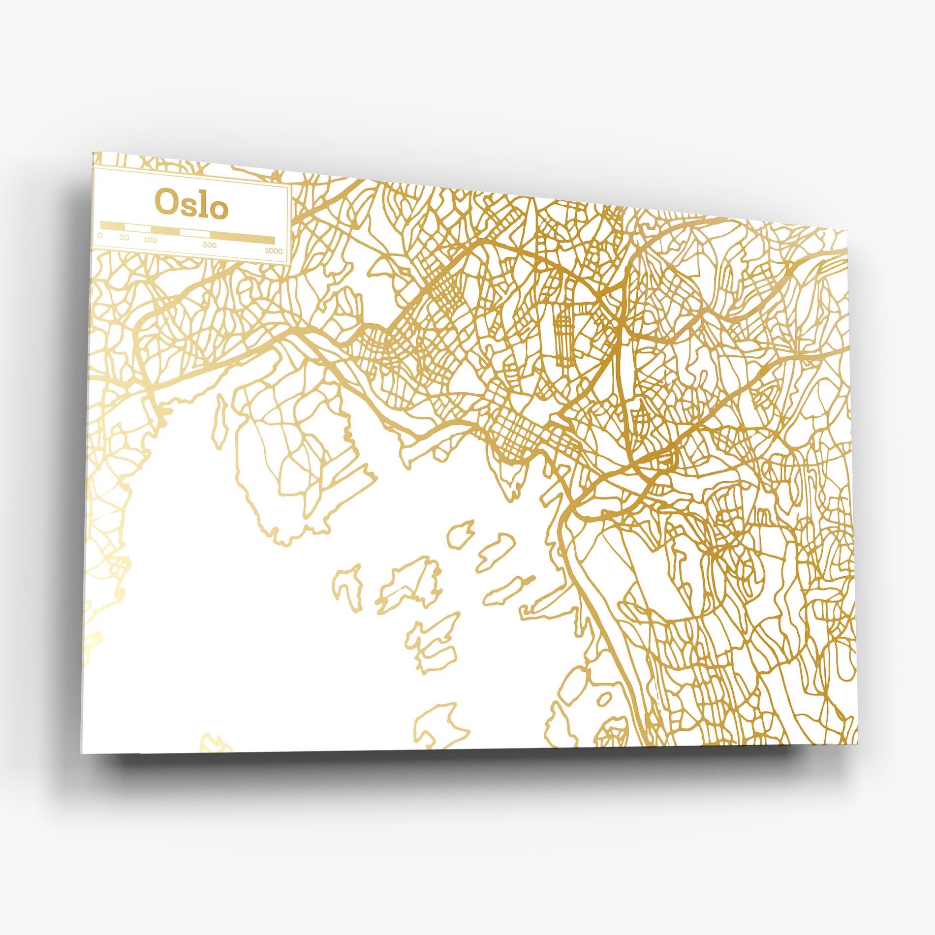 Üvegkép Oslo Gold Map mockup 6