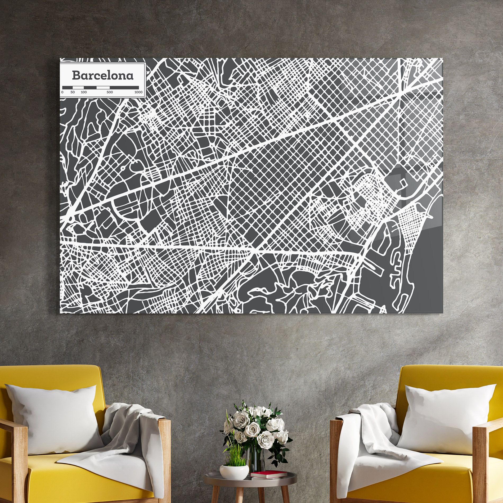 Barcelona Map mockup 4