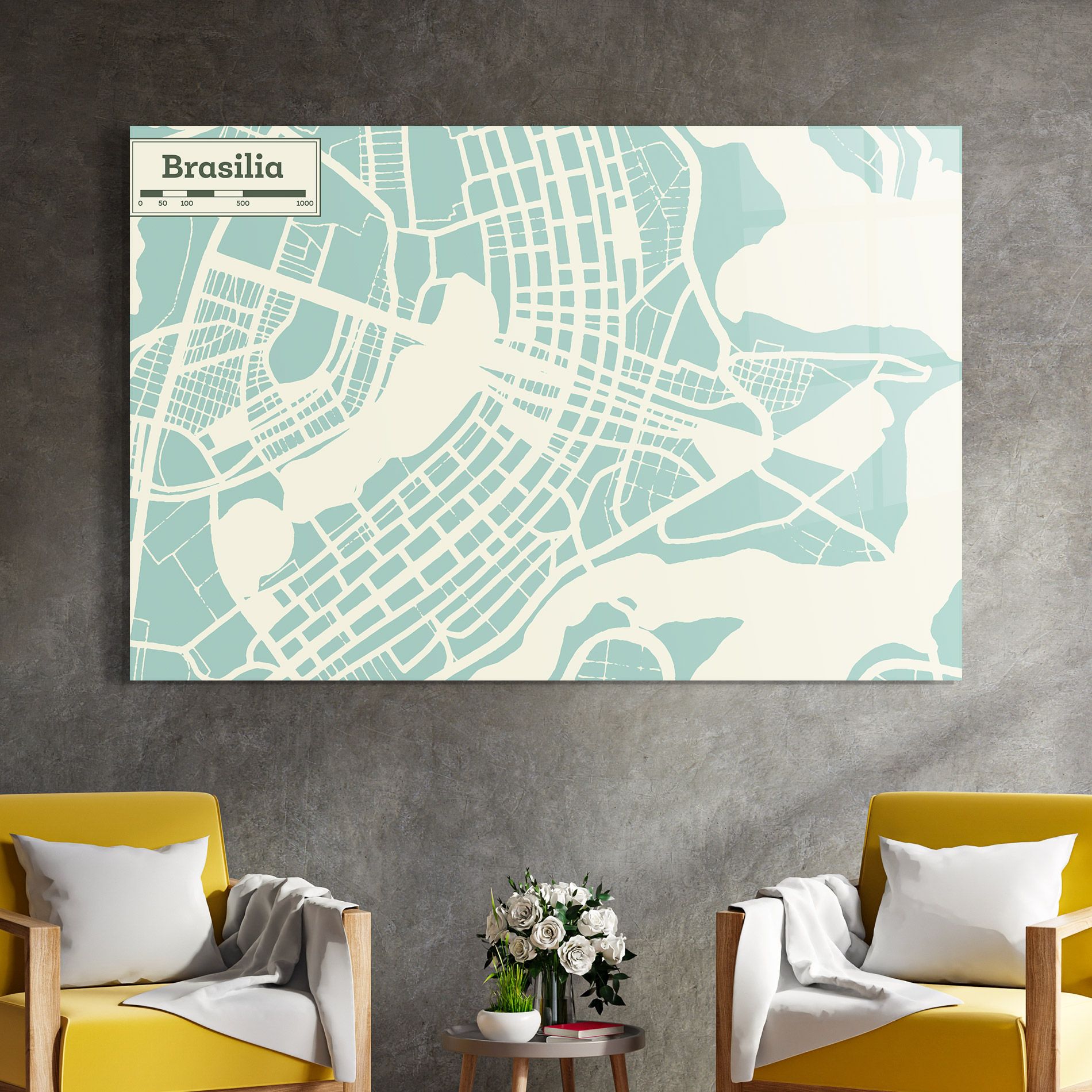 Brasilia Map mockup 4