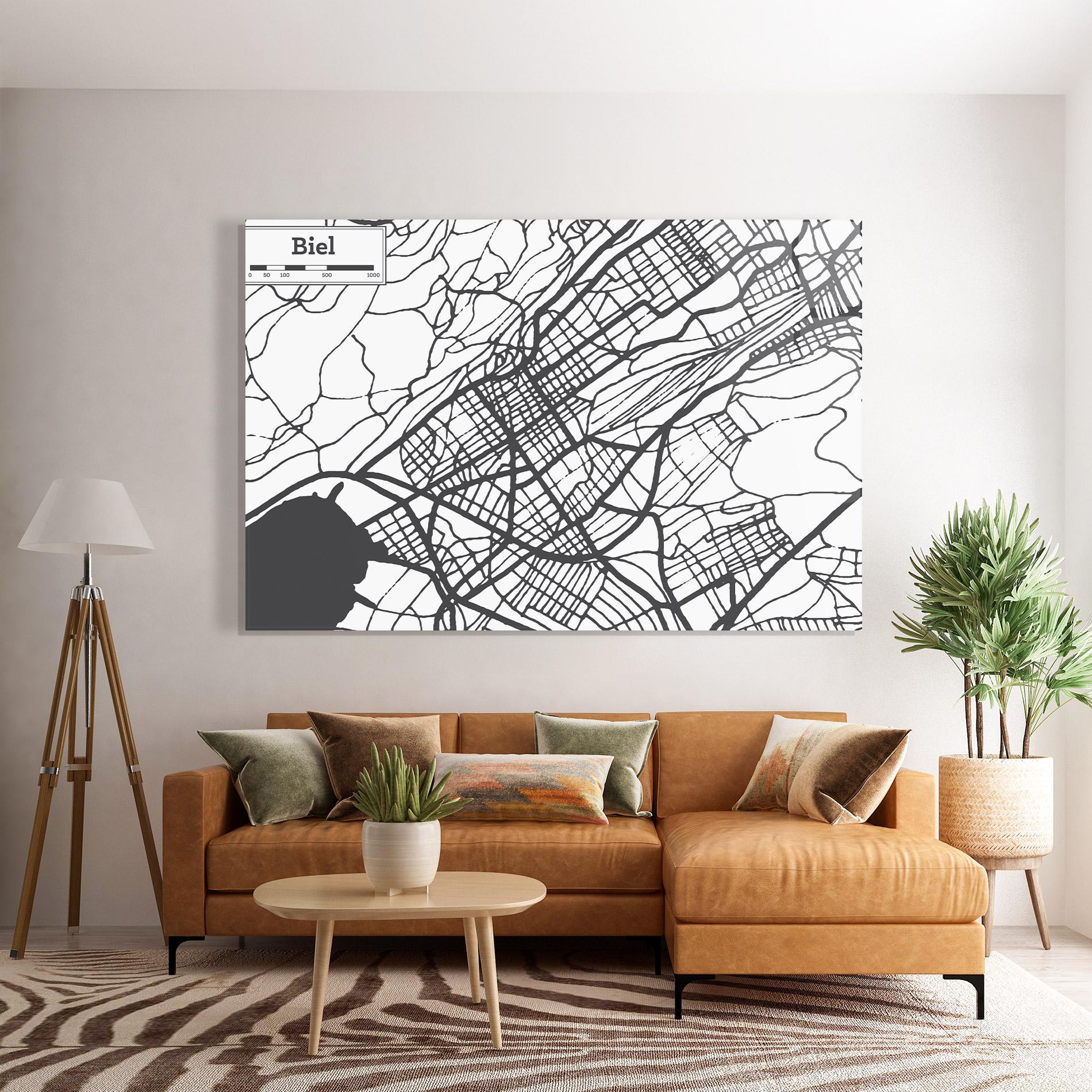 Üvegkép Biel Map mockup 7